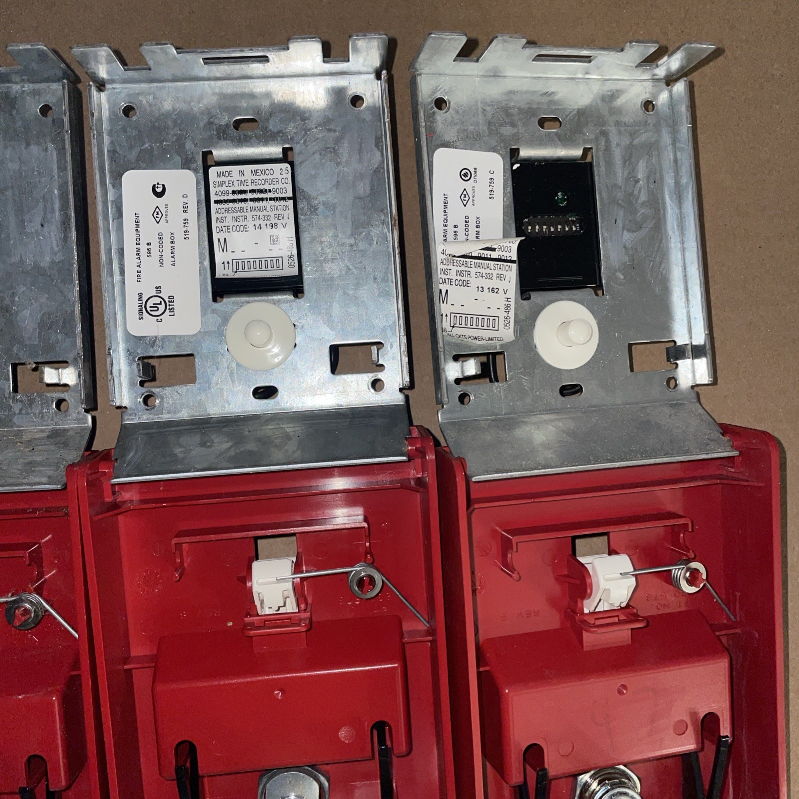 LOT OF 8 Simplex Fire Alarm Pull Station 4099-9003 With Only 1 Key. Used