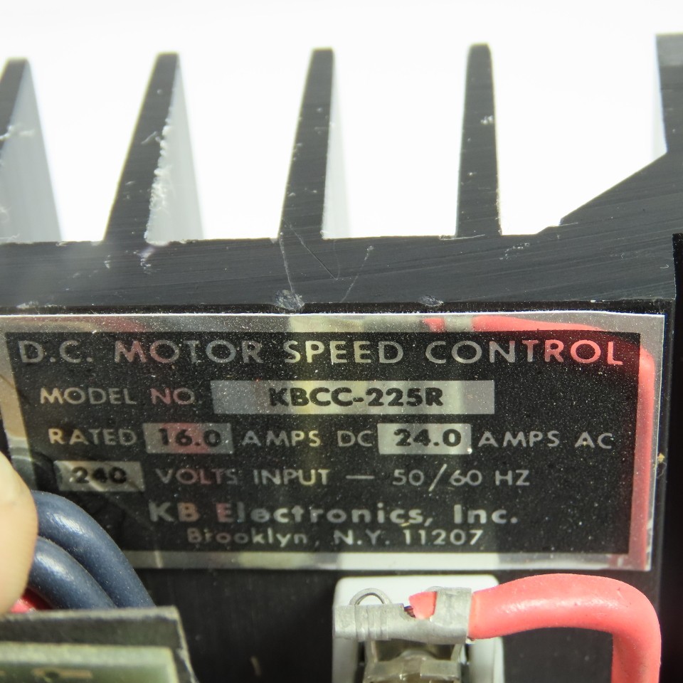 KB Electronics KBCC-225R DC Motor Speed Control 240V Input 16.0A DC Rated