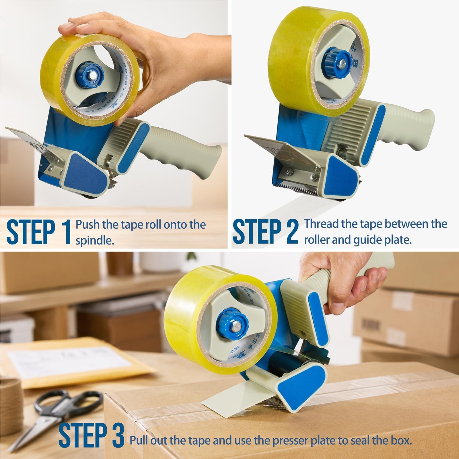 2 Inch Packing Tape Dispenser Gun, Heavy Duty Box Sealer