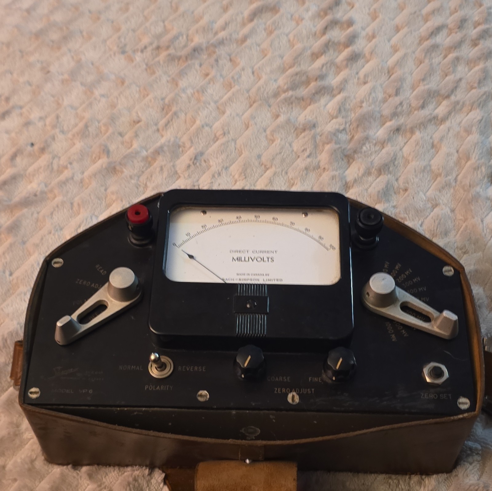Sharpe VP 6 DC Analog Millivolts Voltmeter Meter, 100 mV Voltage Range