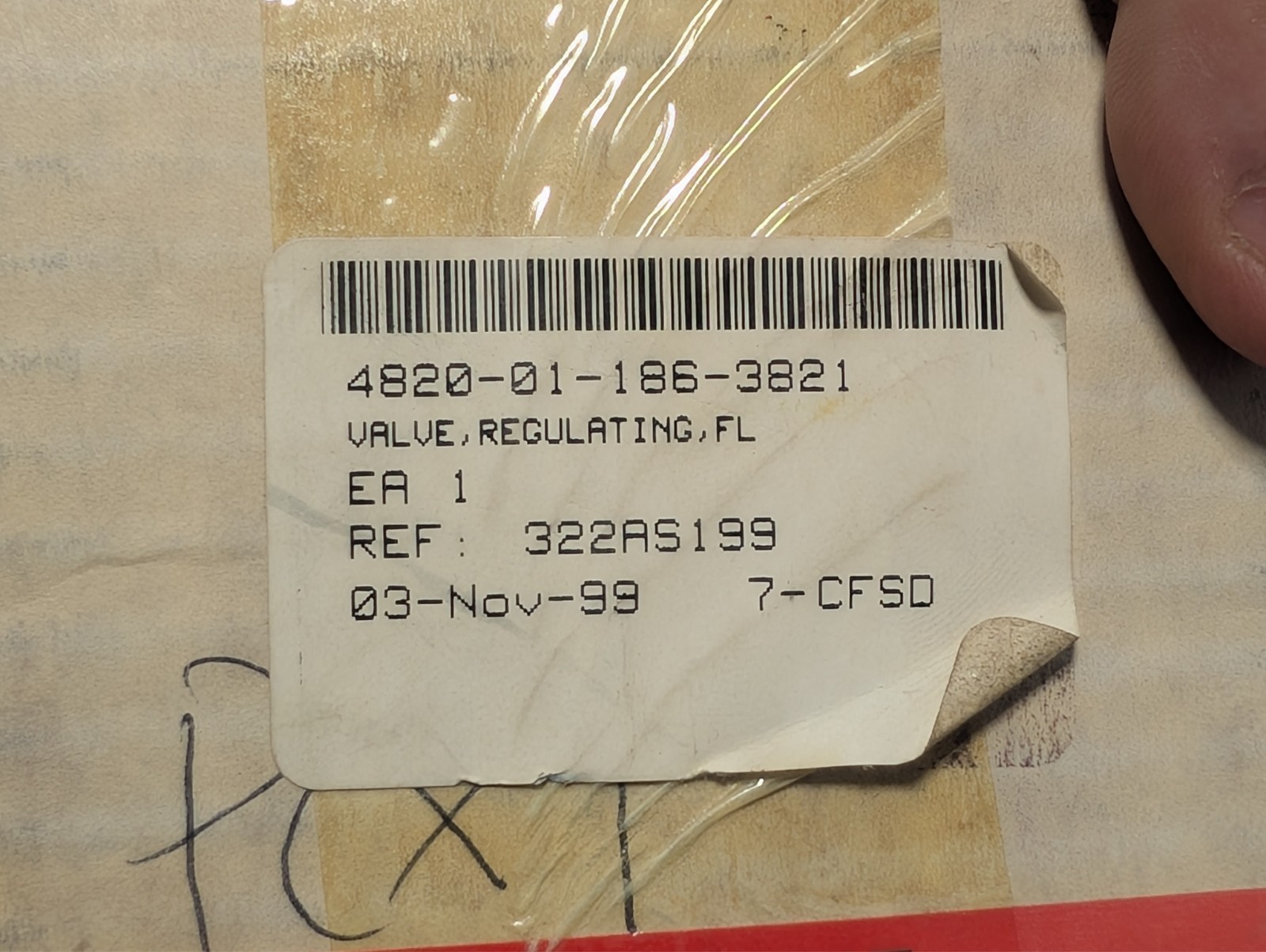 Naval Air Systems 322AS199 Fluid Pressure Regulating Valve NSN 4820-01-186-3821