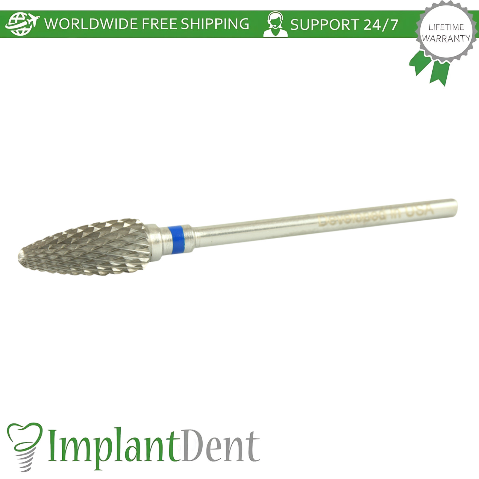 Dental Cross Cut Standard Carbide Ø6.0mm x 14.5mm Bur 5000350 Dentistry Tool