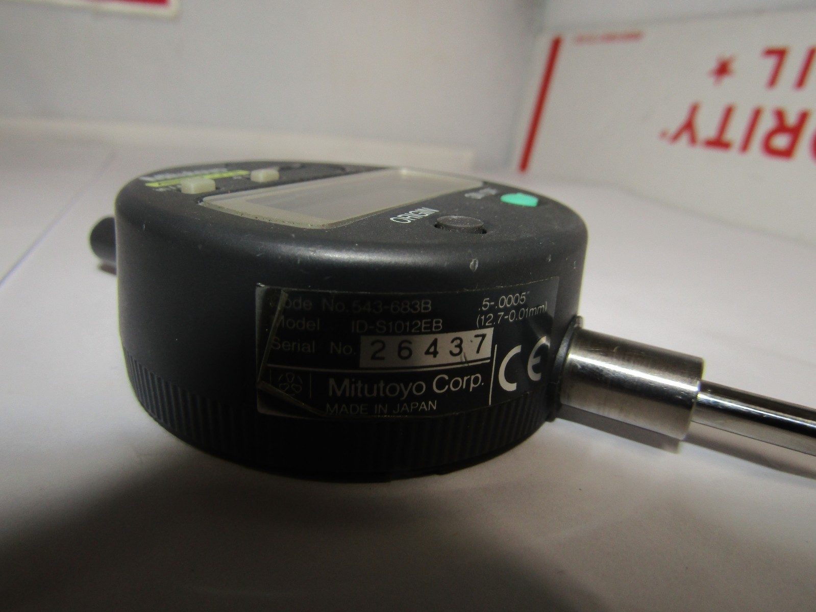 MITUTOYO 543-683B, Model ID-S1012EB Digital indicator Absolute, .500Travel .0005