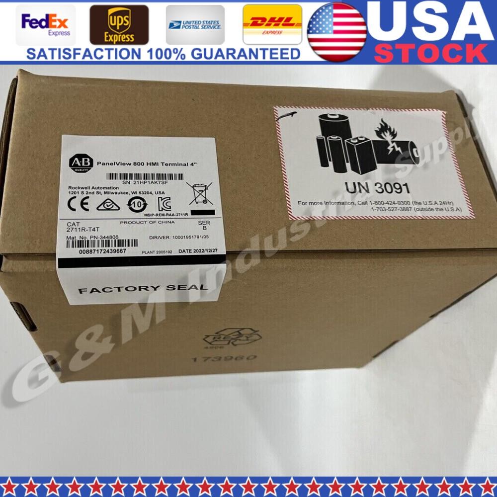 New Sealed AB 2711R-T4T PanelView 800 4-inch HMI Terminal 2711RT4T US Free Tax