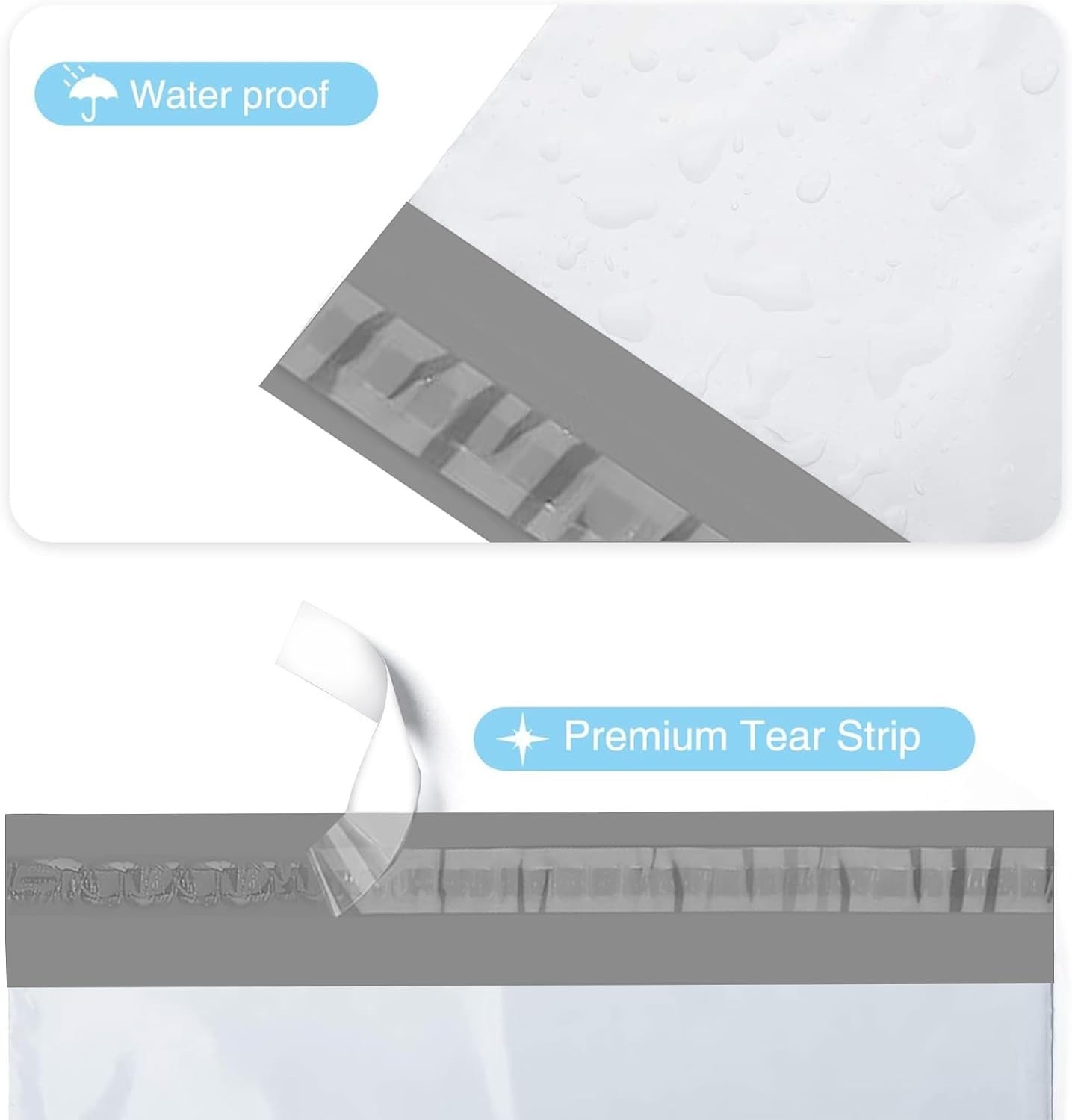 100 White Poly Mailers – Self Seal, Durable, Lightweight, Tear Resistant, 12x…
