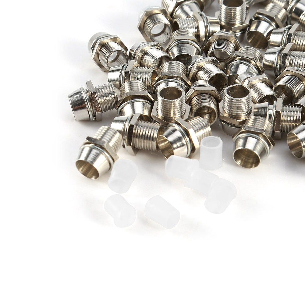 50 Pcs Silver LED Holders Easy Installation For 5mm LED Use Easy To Use