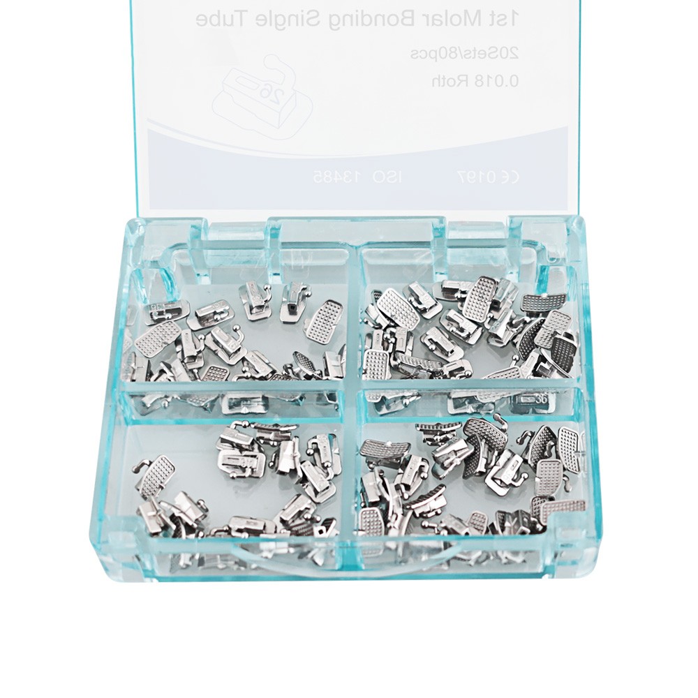 Dental Ortho Buccal Tube 1st/2nd Molar Roth/MBT .018/.022 Non-Convertible 80pcs