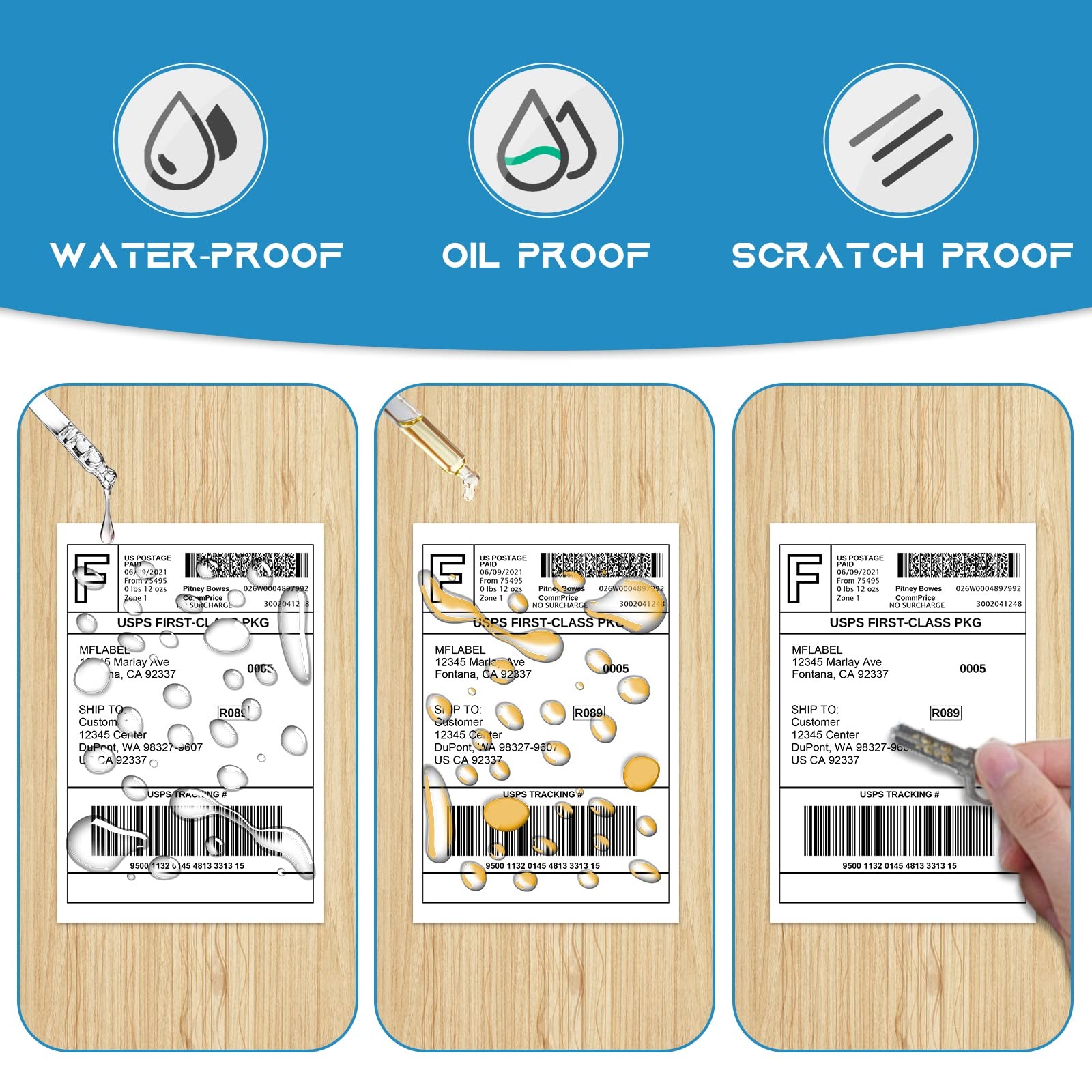 MFLABEL 4×6 Thermal Shipping Labels – 20 Rolls of 250 Labels/ Rolls, White