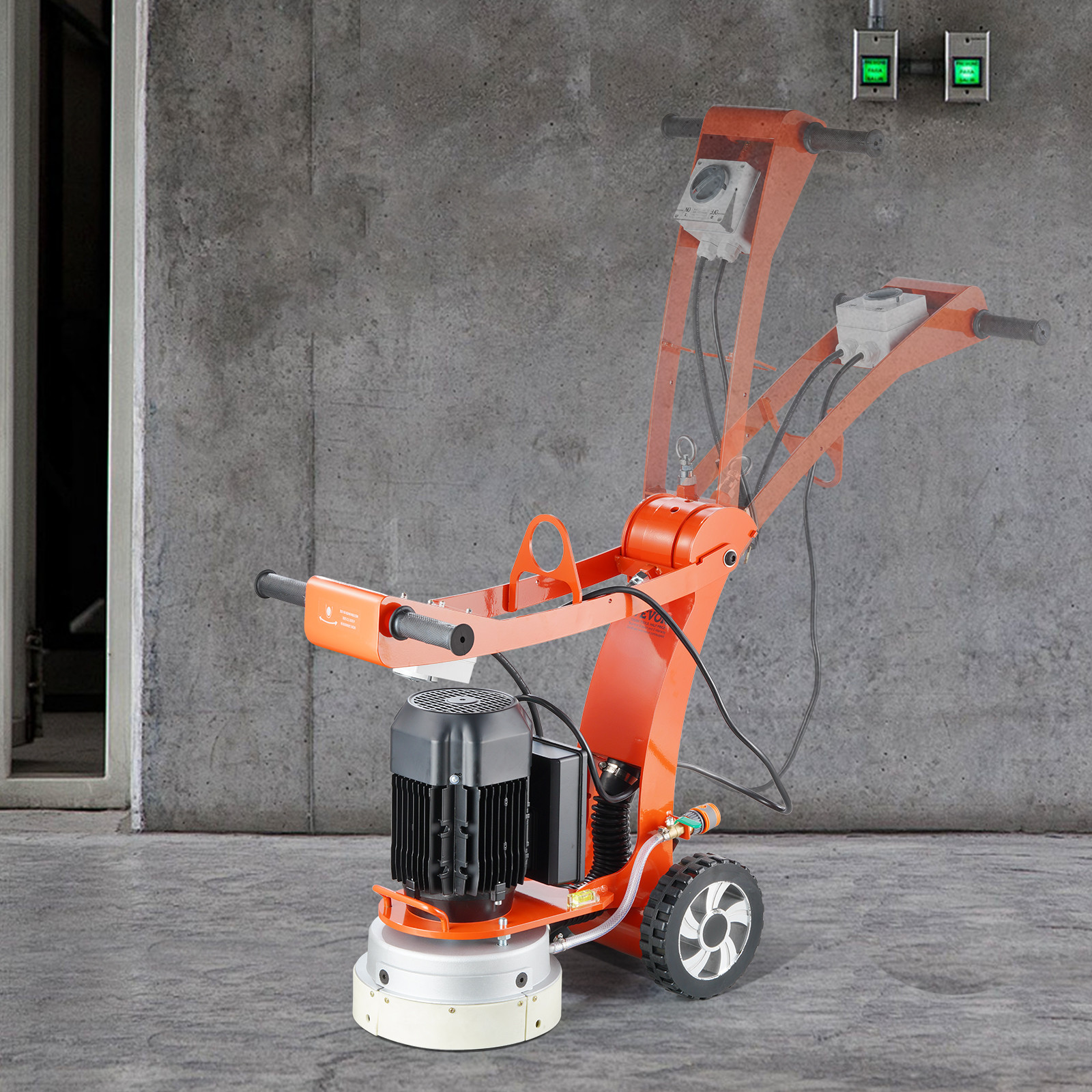 VEVOR Concrete Floor Grinder 10″ Walk-Behind Polisher 1.7HP Adjustable Machine