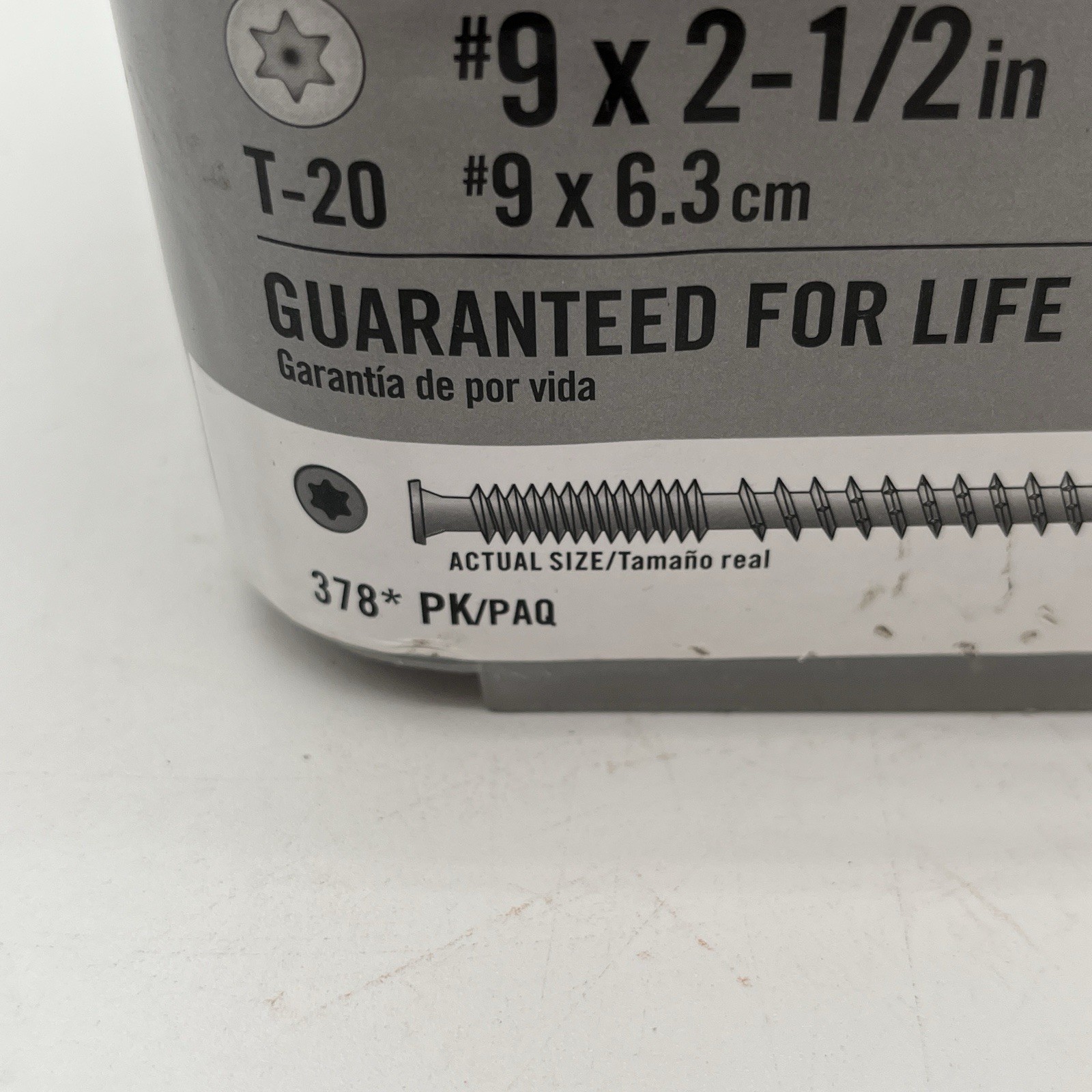 NEW!! 378* Pack Grip-Rite Deckmate #9×2-1/2in Deck Screws T-20 –