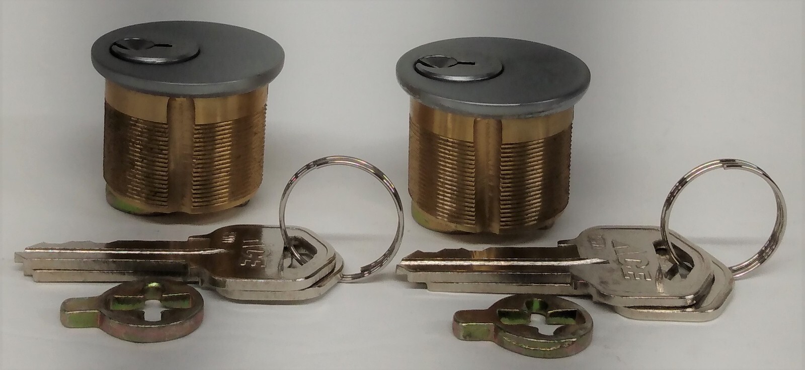 LOT OF 2 MORTISE CYLINDER 1″ KW1 DC ……………………5F