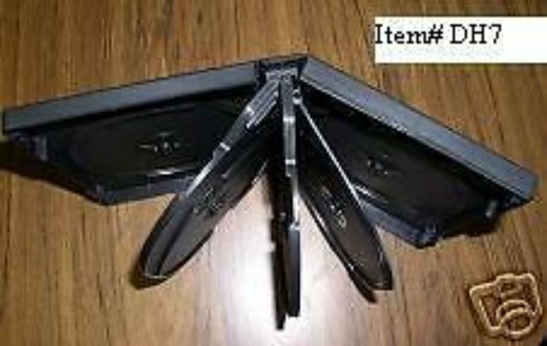 1 NEW HIGH QUALITY 27mm 7- DISC DVD CASE, BLACK DH7