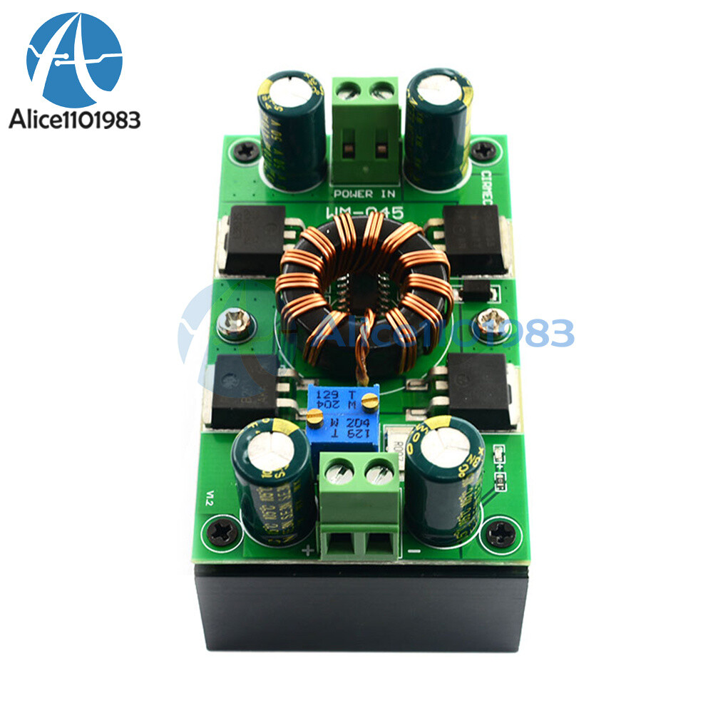 DC 5V-30V 300W 10A CC CV Auto Step-Up Step-Down Buck-Boost Power Supply Module