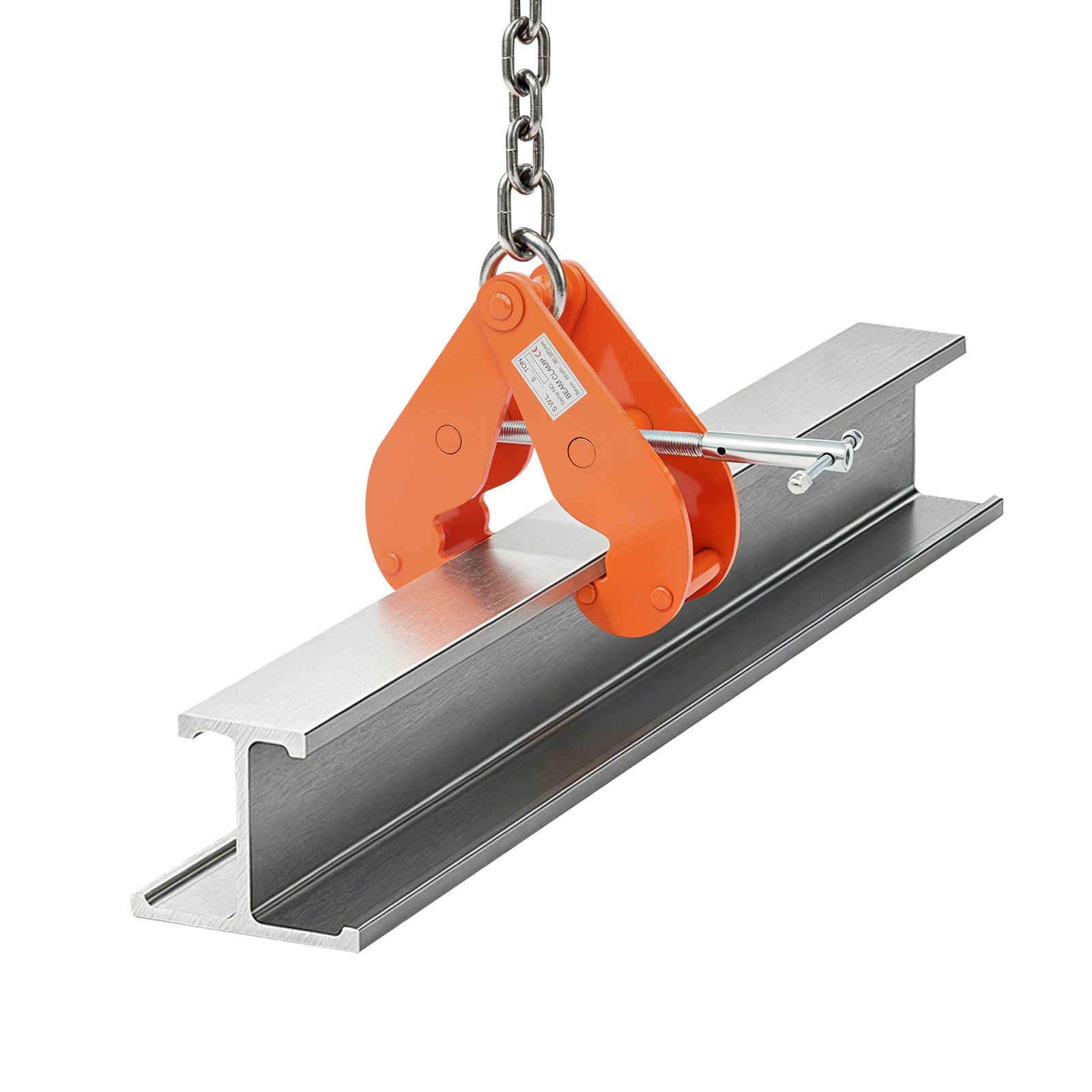 5T 11000lbs Heavy Duty Carbon Steel I-Beam Lifting Clamp with Adjustable Opening