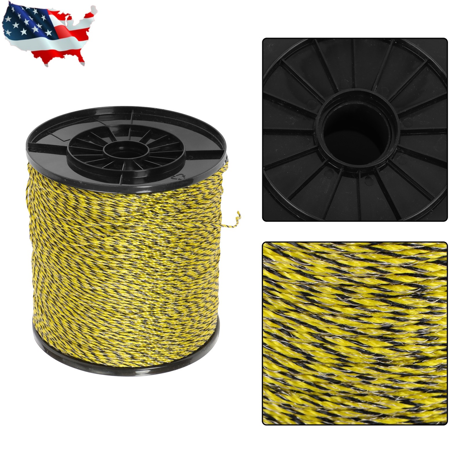 Electric Fence Wire, 3500Ft 1/8″ , Polywire fit for Portable Livestock Fencing