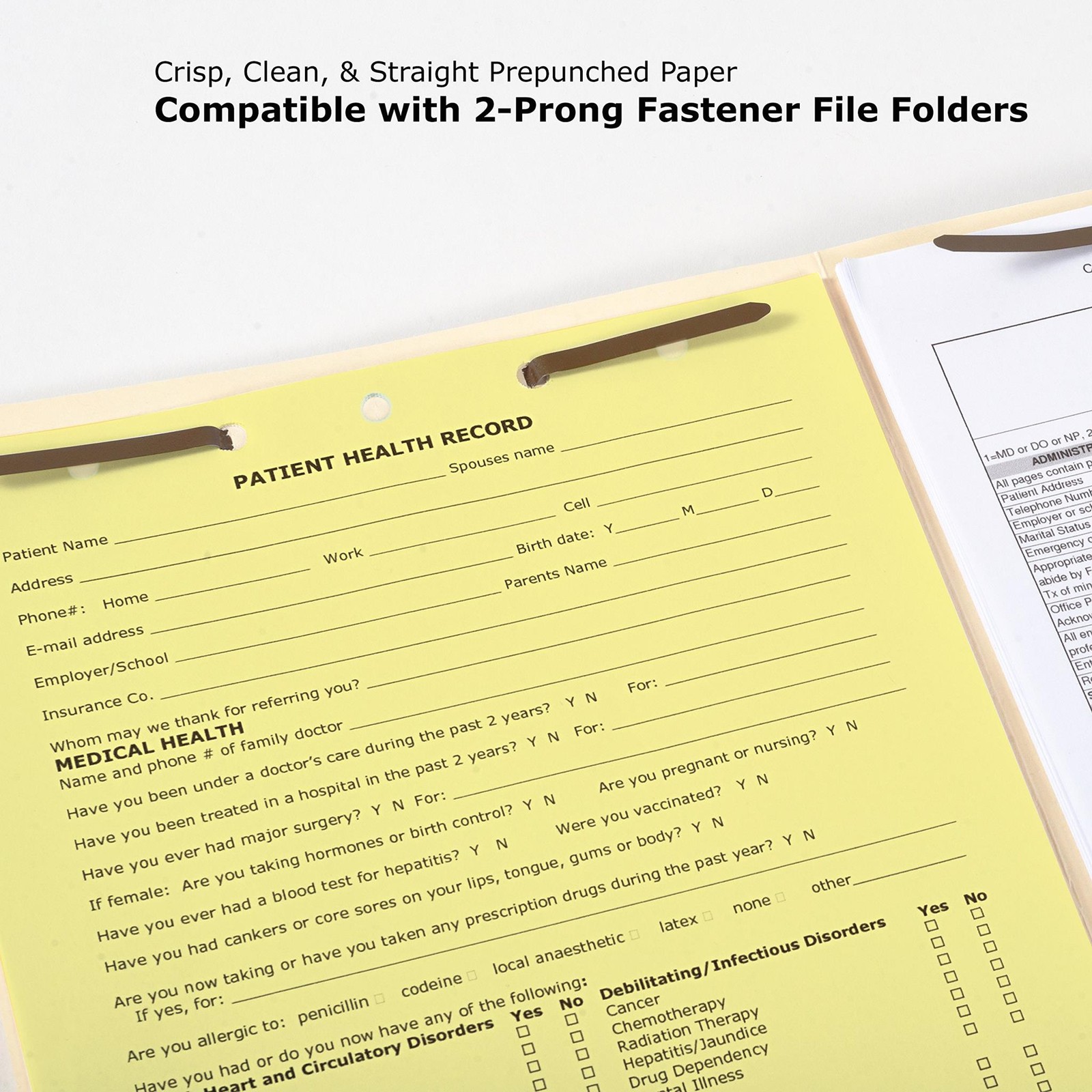 PrintWorks Professional Pre Punched Paper, 5 Hole Punch Top For Top Punch Binder