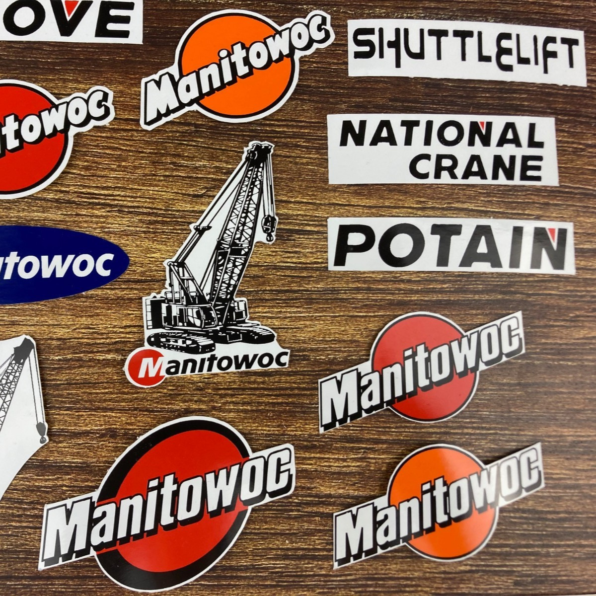 Decal Stickers Manitowoc Crawler Crane Grove POTAIN National Crane Shuttlelift