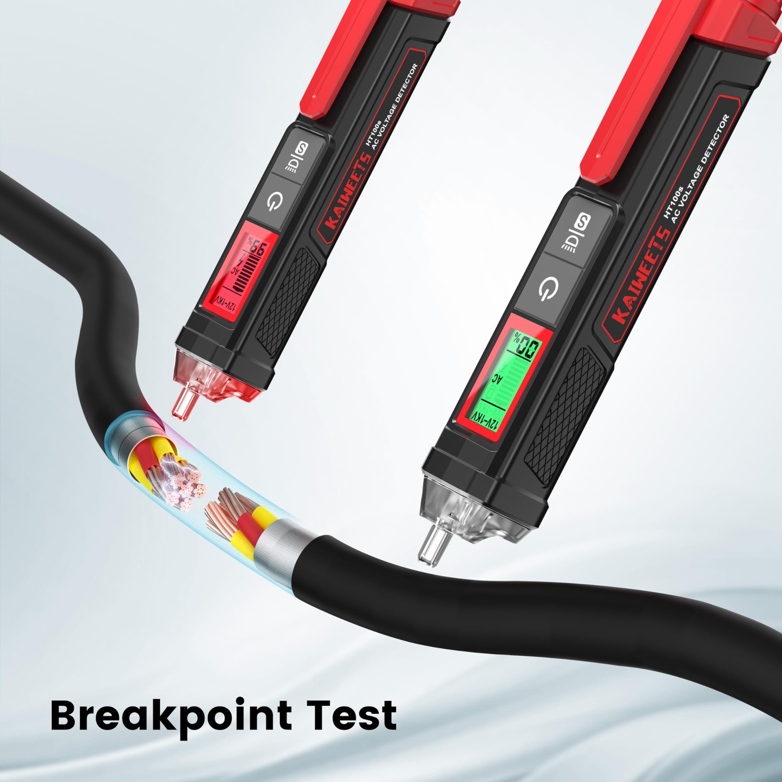 KAIWEETS Voltage Tester/Non-Contact Voltage Tester with Signal Percentage,