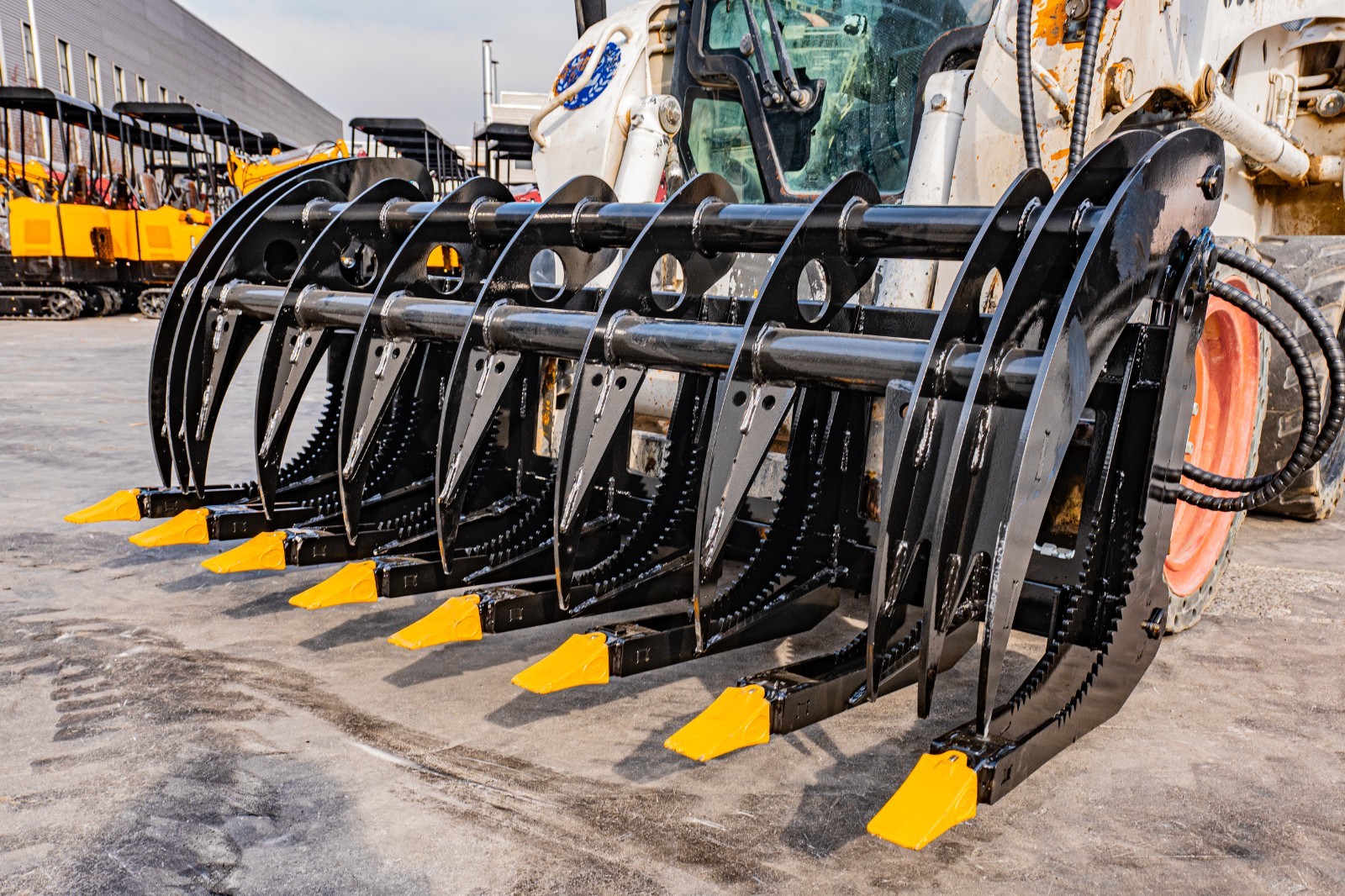 72in Root Rake Skid Steer Grapple Attachment Fits Bobcat Skid Steer Quick Attach