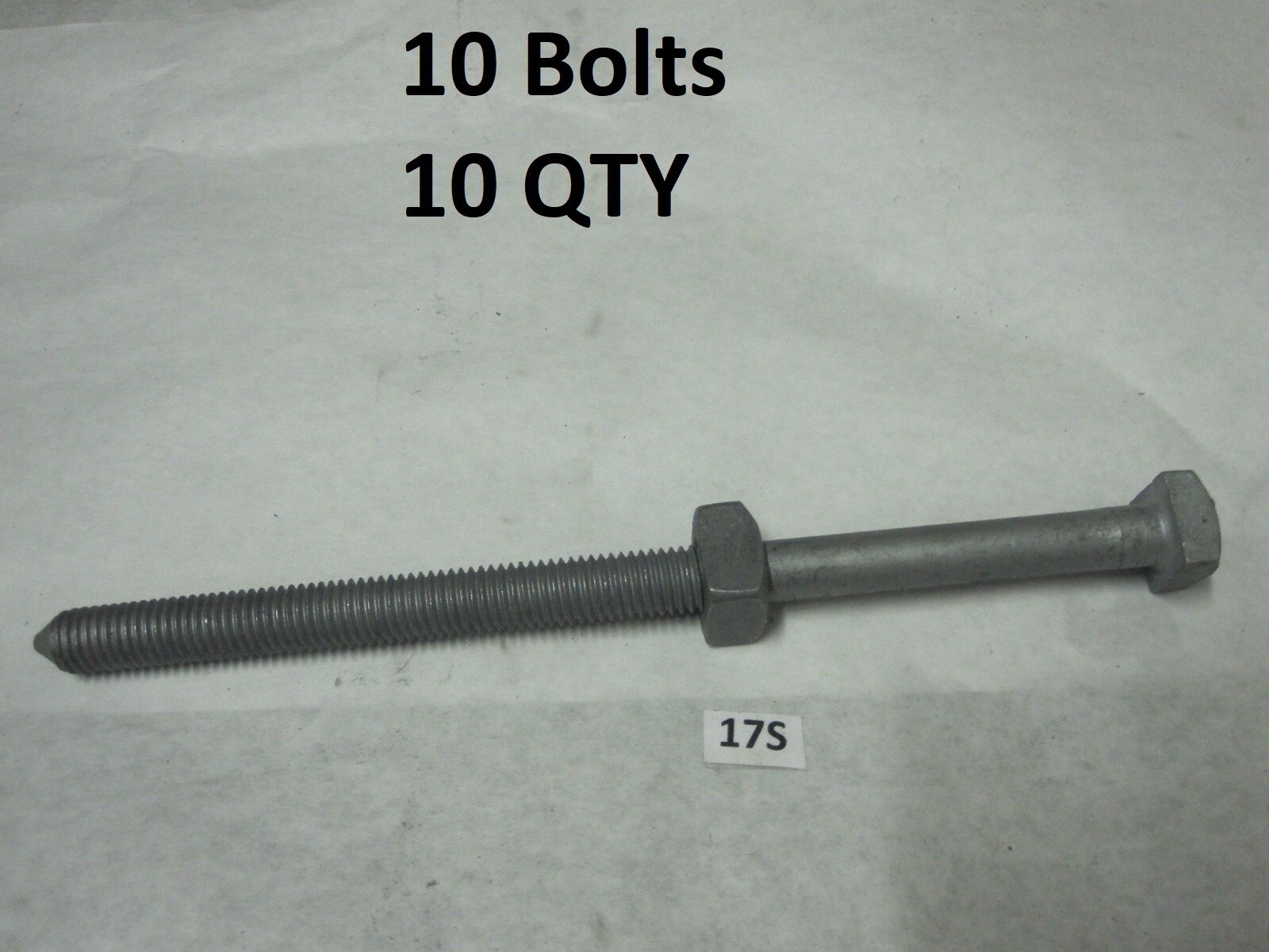10x 5/8″ X 10″ Long Square Head Galvanized Machine Bolt w/ Square Nut ABI 307A