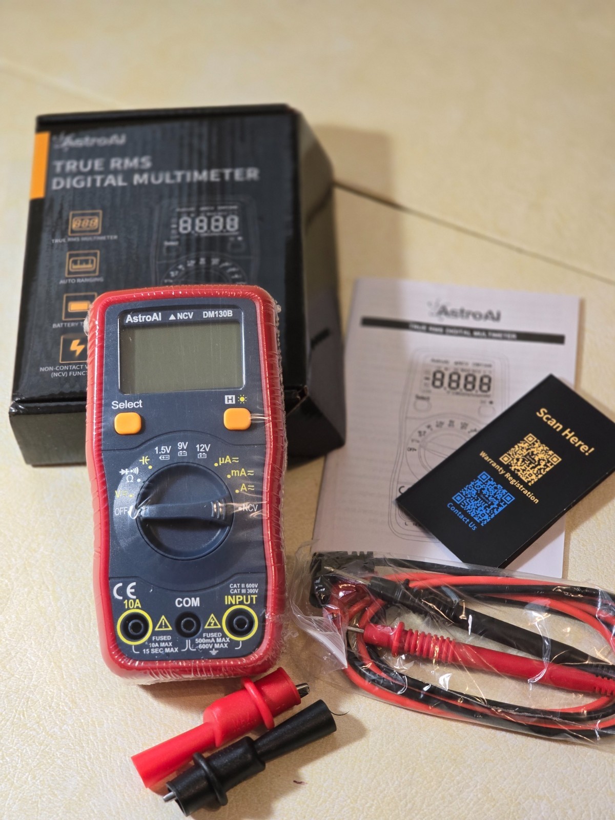 Digital Multimeter AstroAI Model DM130B