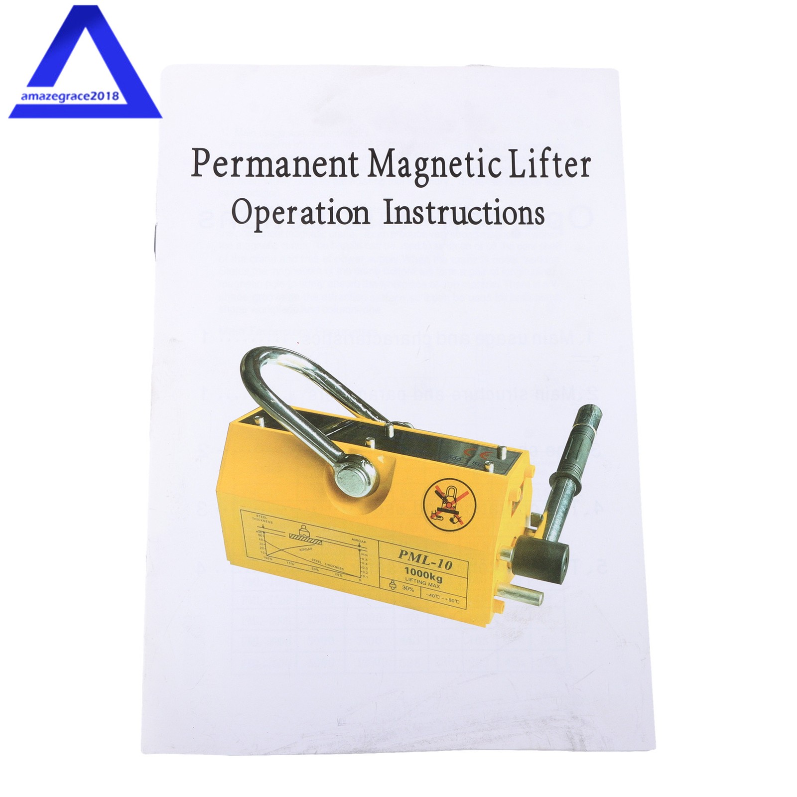 Magnetic Lifter Lifting Magnet 2200lbs/1000kg 2 Safety Factor Neodymium Hoist