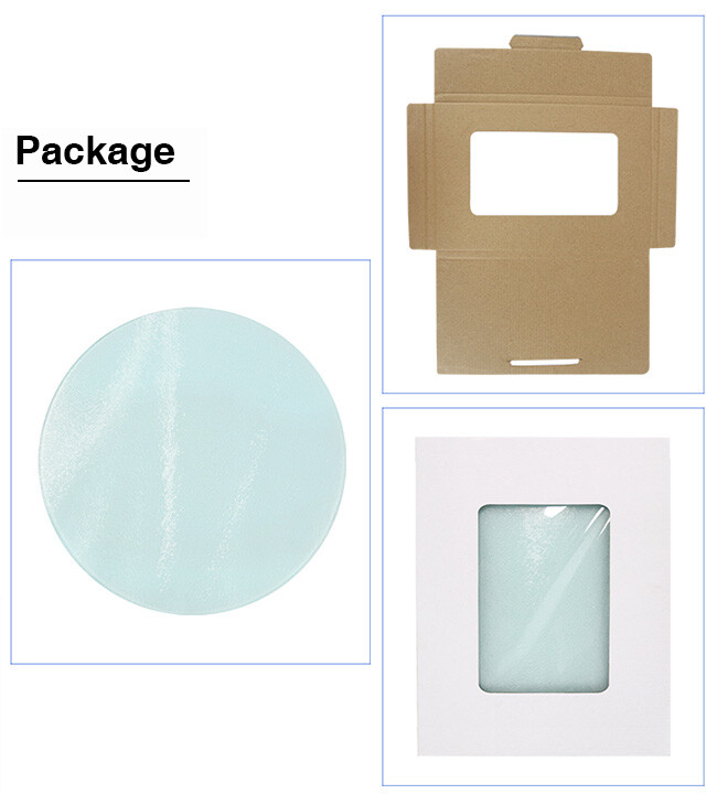 20pcs/pack 11.8in Tempered Round Glass Cutting Board Sublimation Blanks Pickup