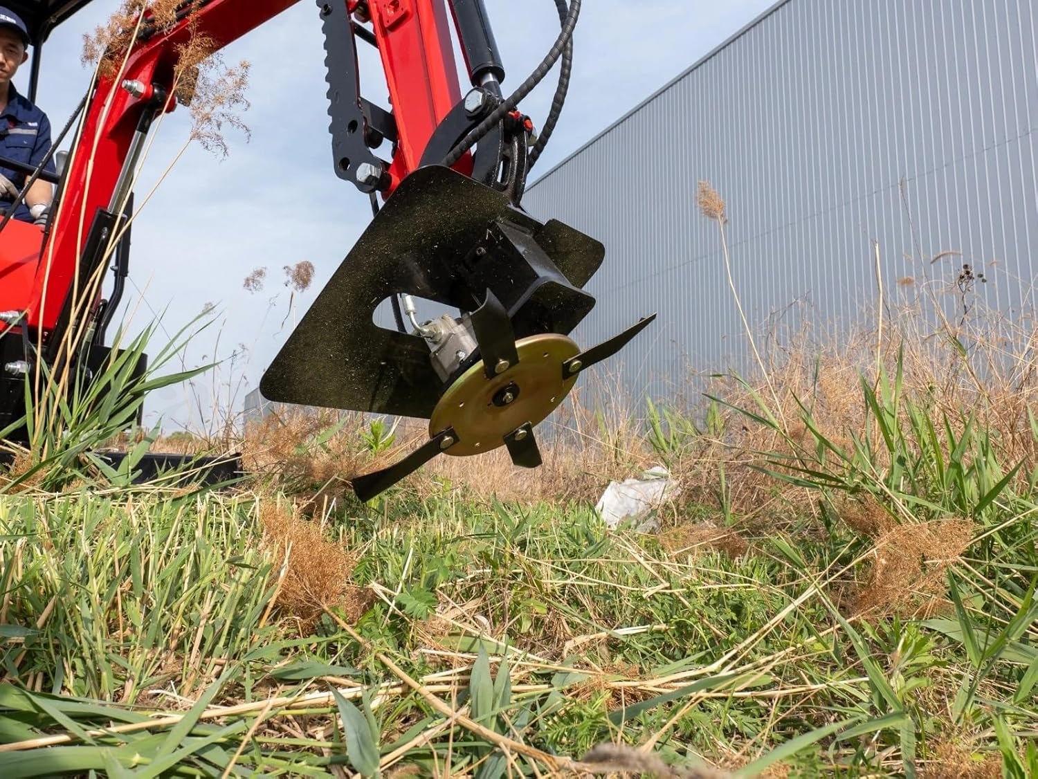 Hydraulic Grass Cutter Mower Attachment For 1-1.5ton Mini Excavator Attachment