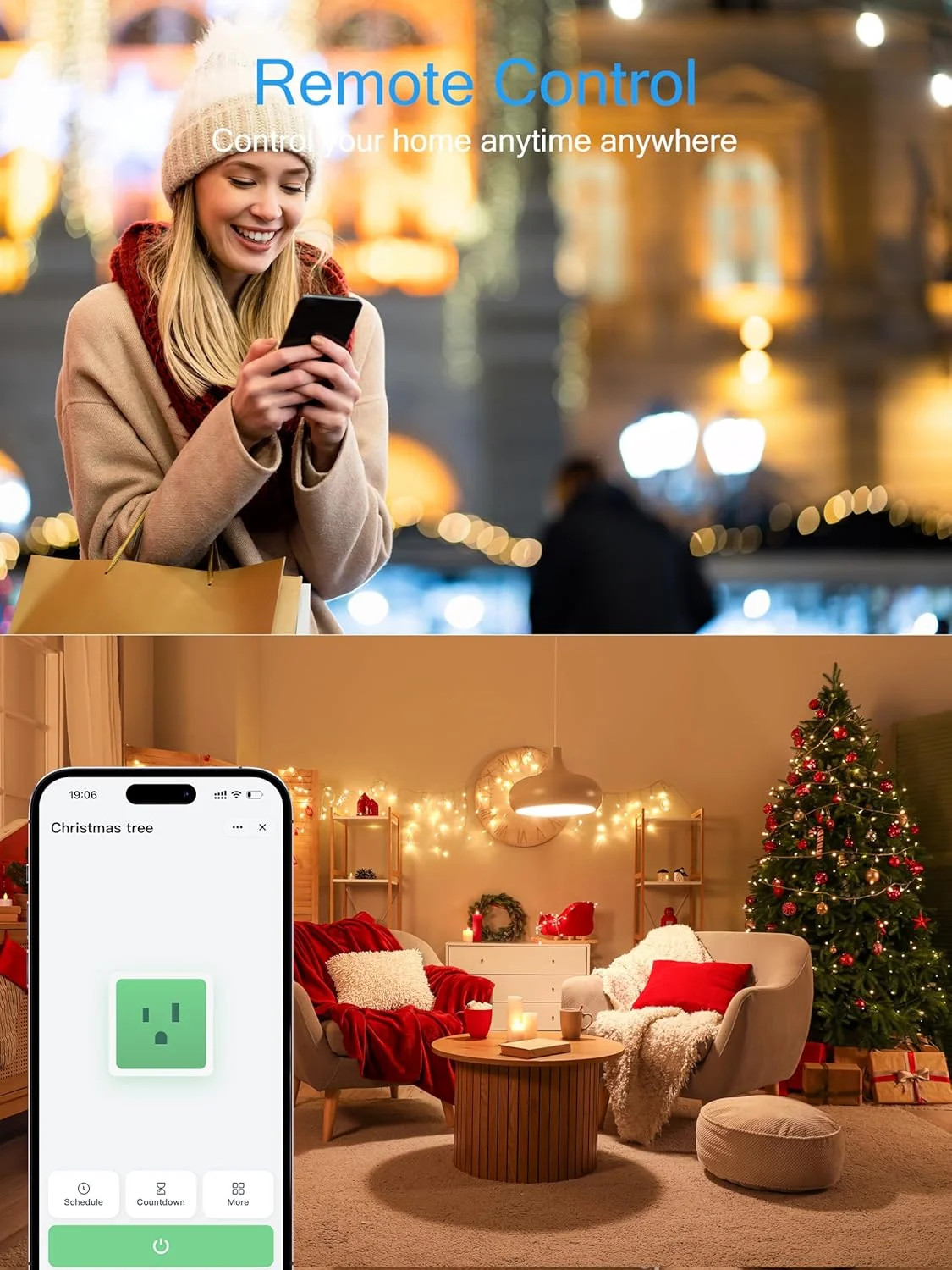 15A Smart Plug, Wi-Fi & Bluetooth Smart Outlet for High-Power Home Appl