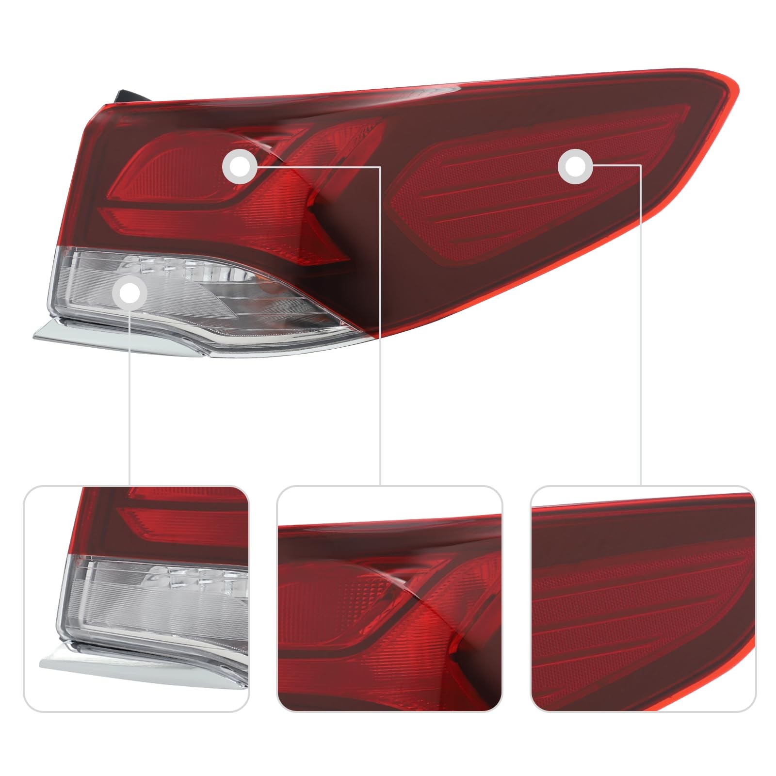Tail Light Assembly for 2018-2019 Sonata Halogen Right Passenger 92402C2500