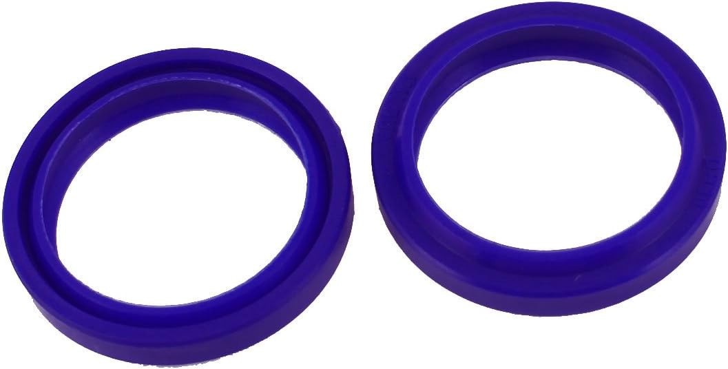 2 Pcs 30mm x 38mm x 5mm Blue PU Dust Resistant Oil Seal Gasket