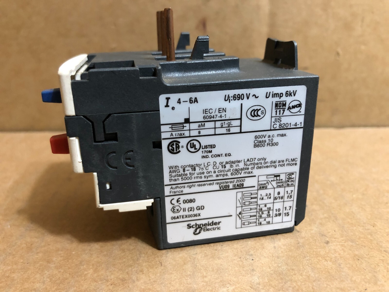 Telemecanique LRD10 Schneider Overload Relay 034679