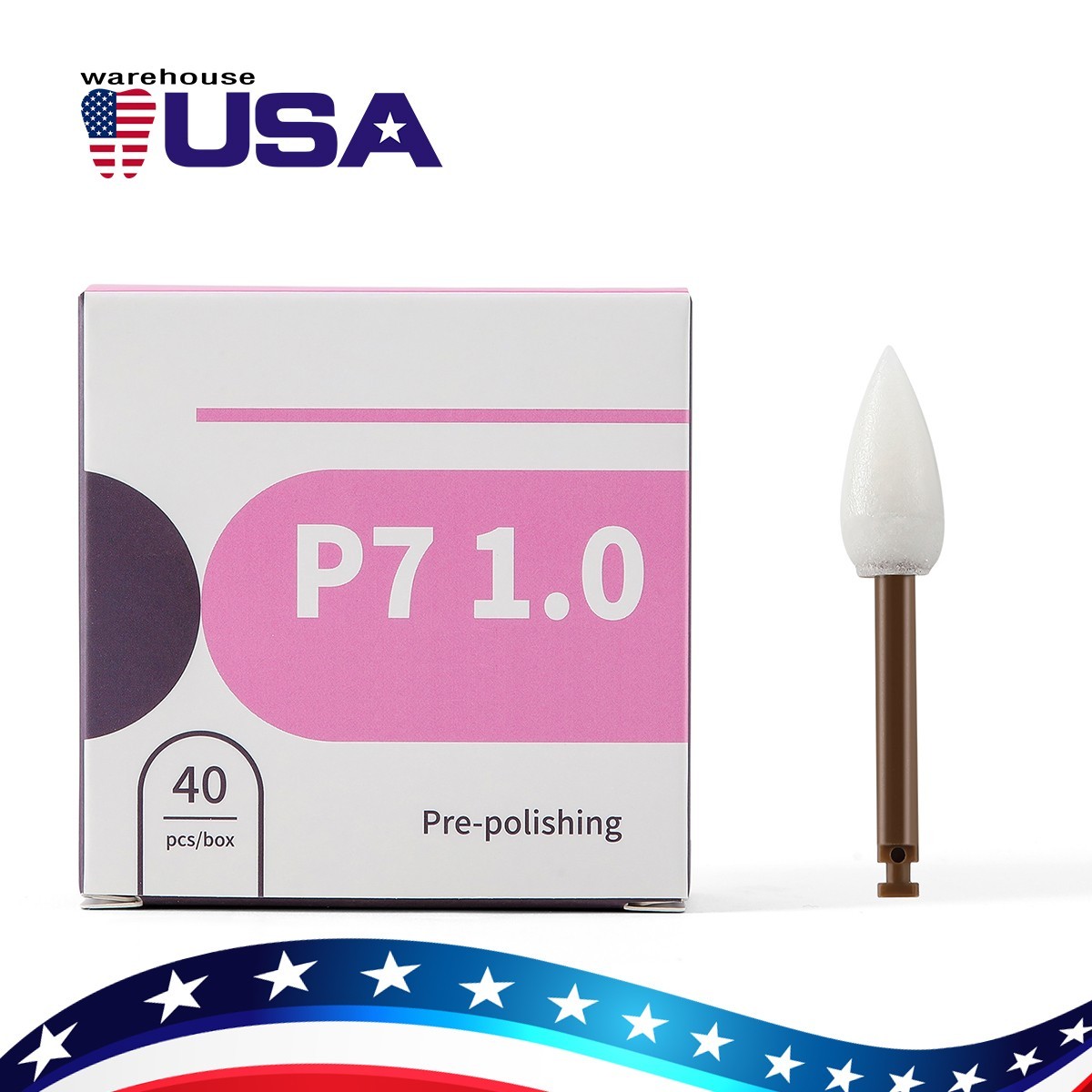 40pcs Dental Finishing Finisher Points Composite RA Polishing Polisher AZDENT