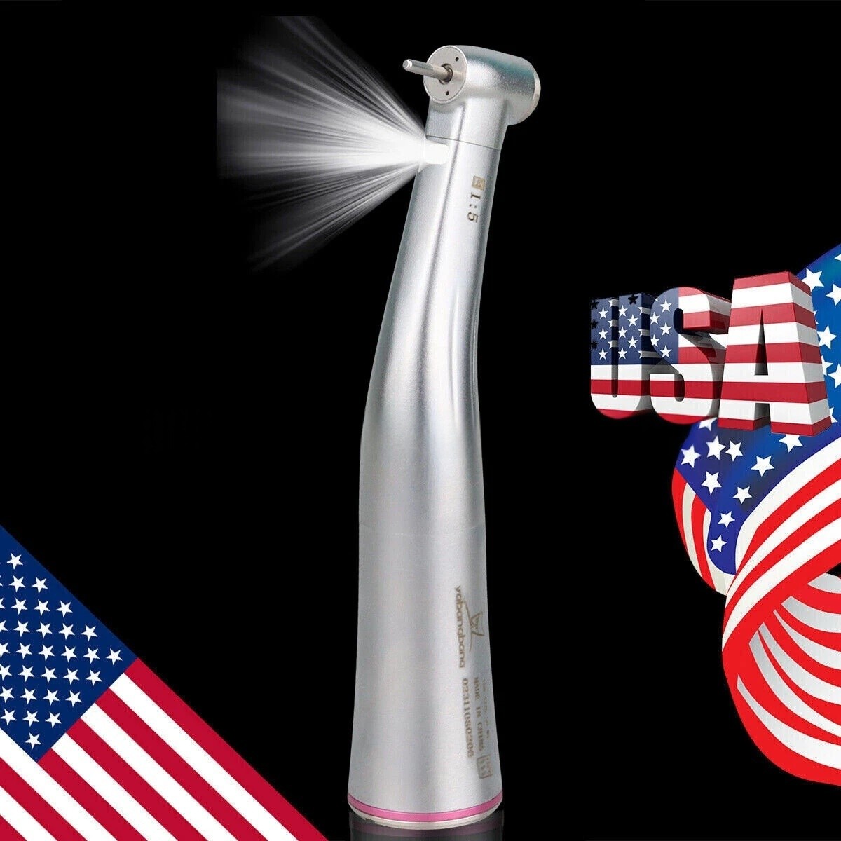 YBB Dental 1:5 LED Fiber Optic Low Speed Contra Angle Handpiece For NSK