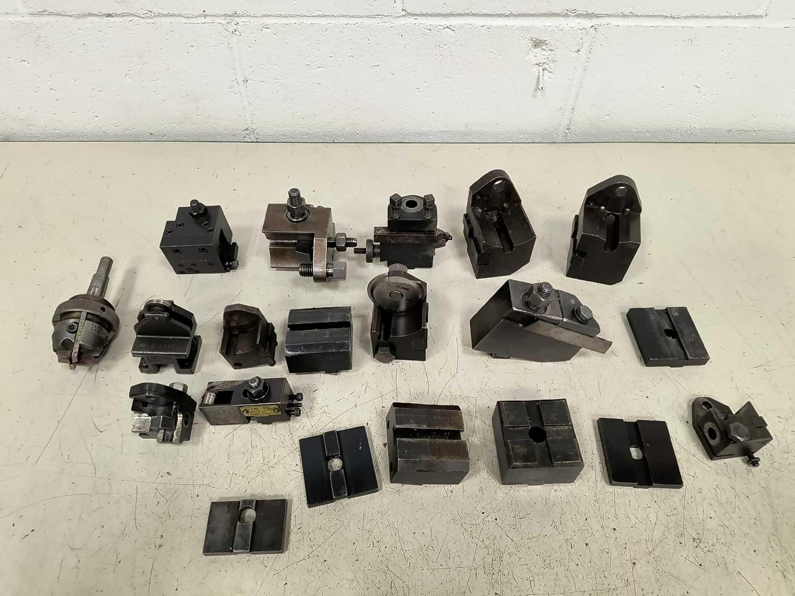 Pile of B&S & Somma Screw Machine Tool Holders Tool Post Circular Holders