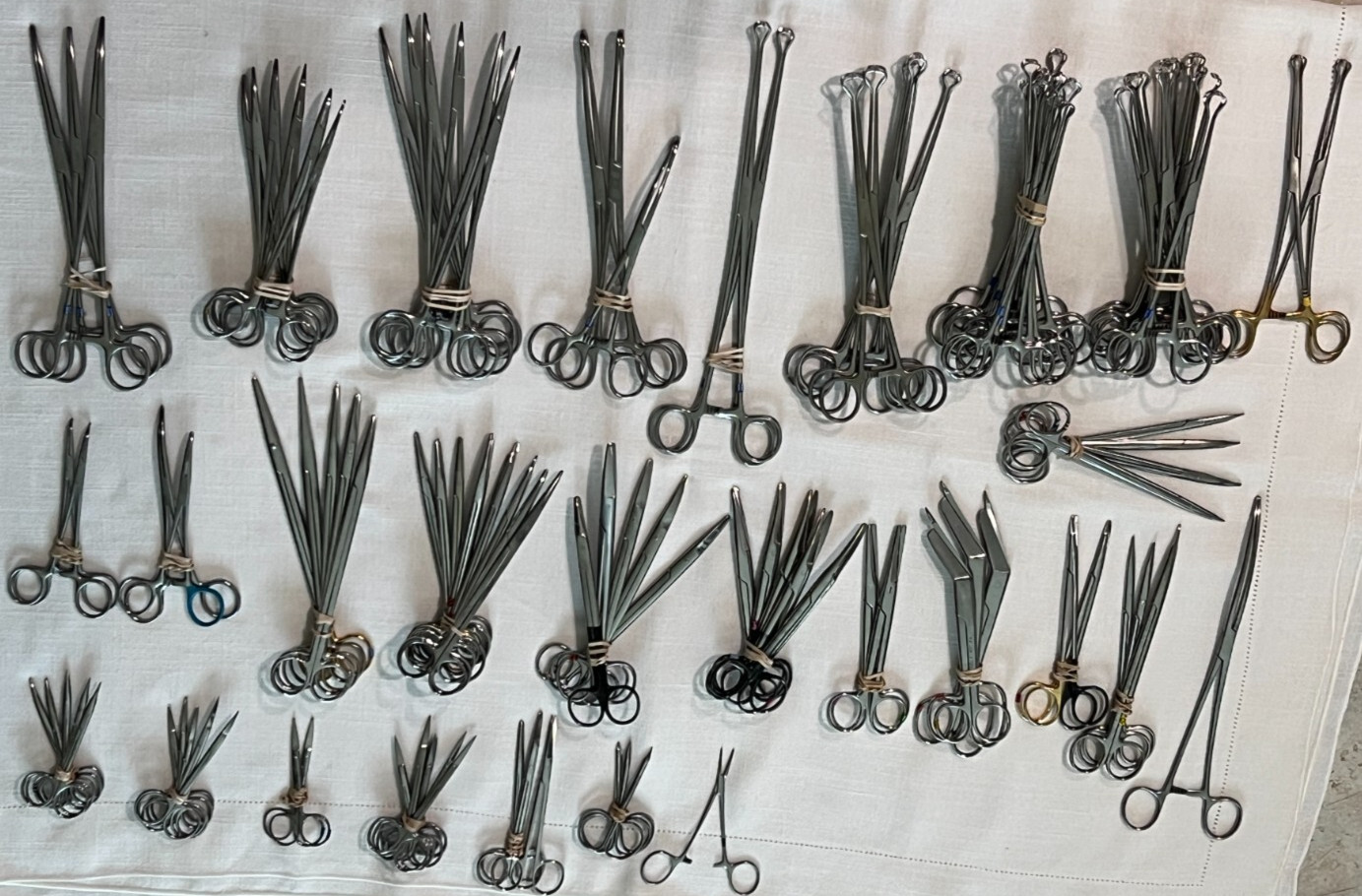 Assorted Lot of 119 Various Brand & Size Of OR Medical Surgical Instruments, S.S
