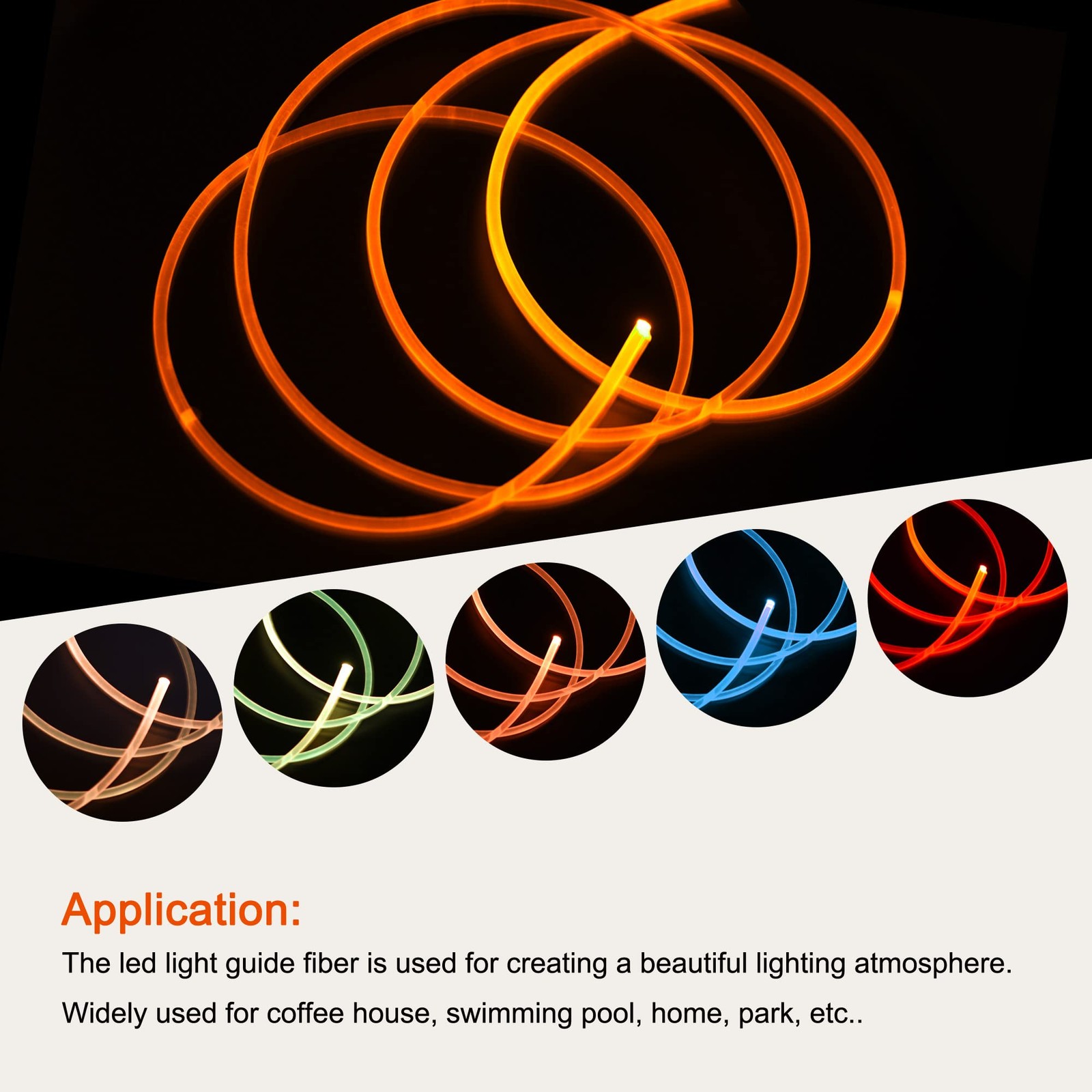 MECCANIXITY PMMA Ends Glow for LED Light Guide in 1mm x 50M, Transparent