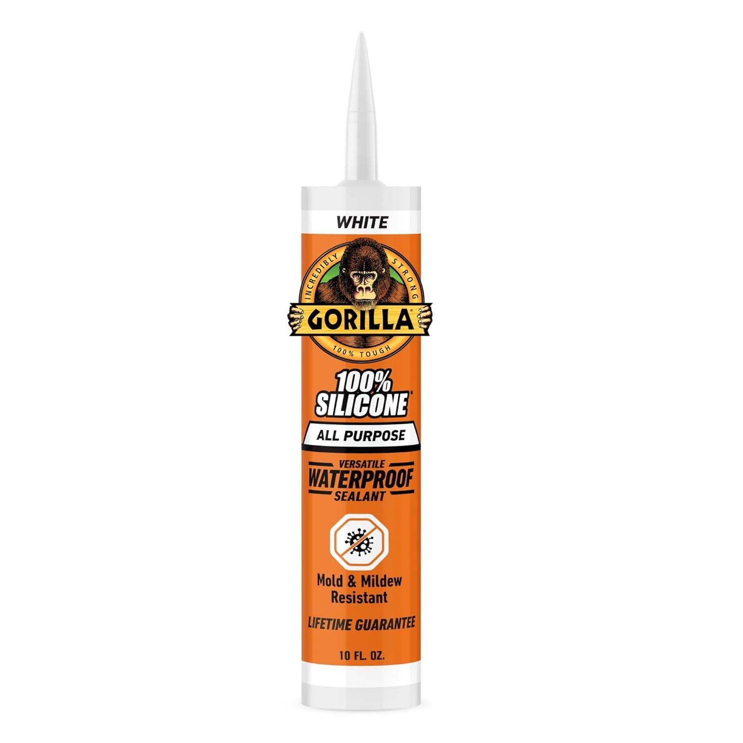 Gorilla Waterproof Caulk & Seal Silicone Sealant, 10oz Cartridge (Pack of 1) –
