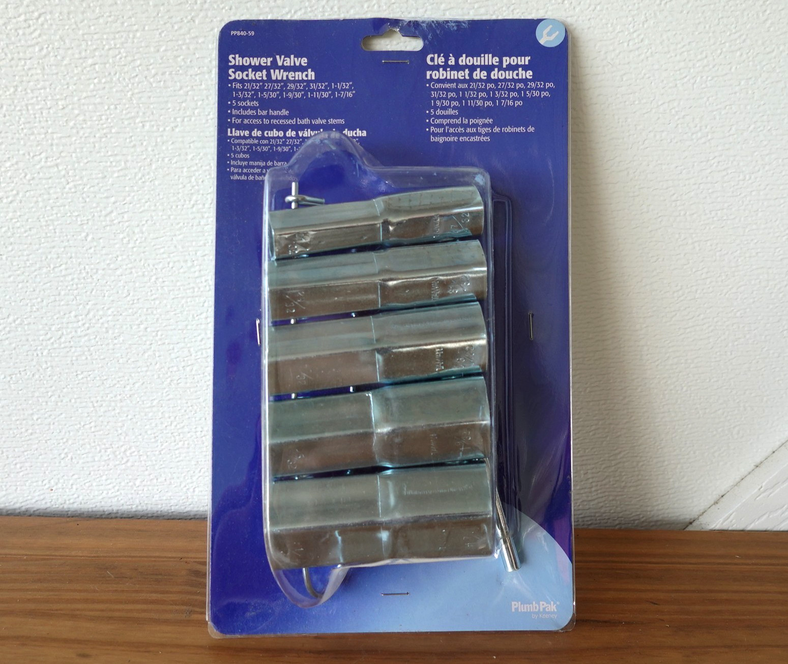 Plumb Pak PP840-59 Carbon Steel Zinc Shower Valve Five Socket Wrench