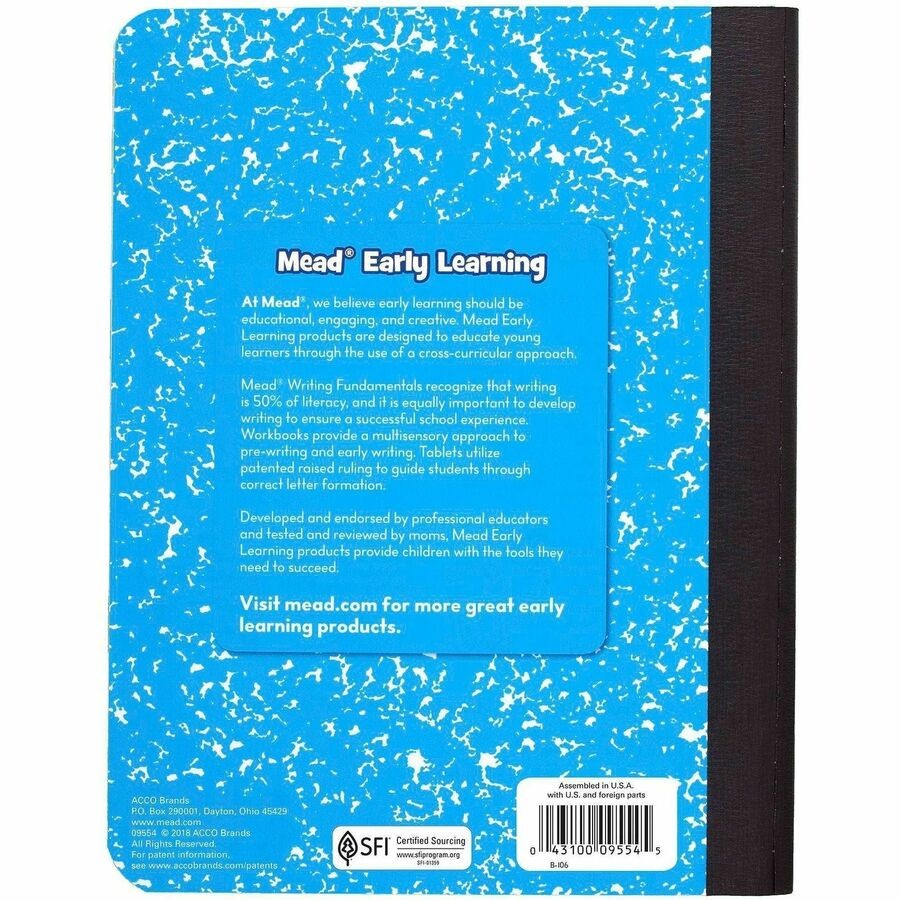 Mead MEA09554 K-2 Classroom Primary Journal 100 Sheets Blue/White
