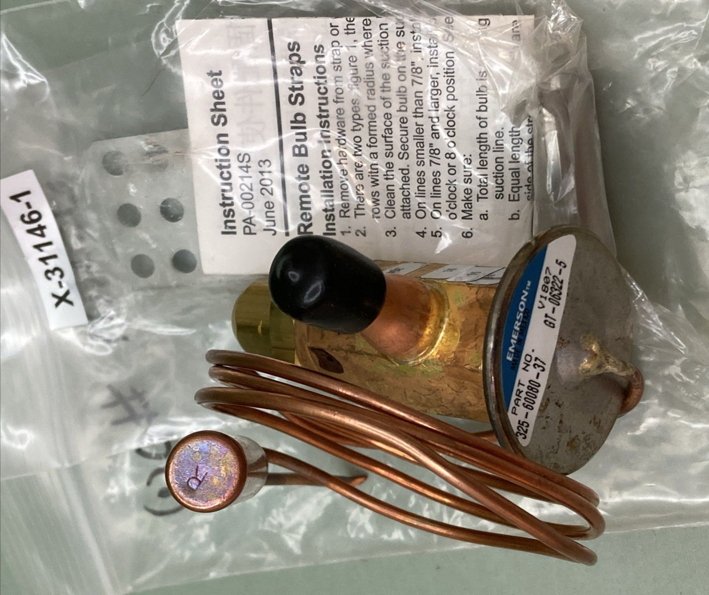 NEW GENUINE EMERSON 325-60080-37 Thermal Expansion Valve, TXV, R134A