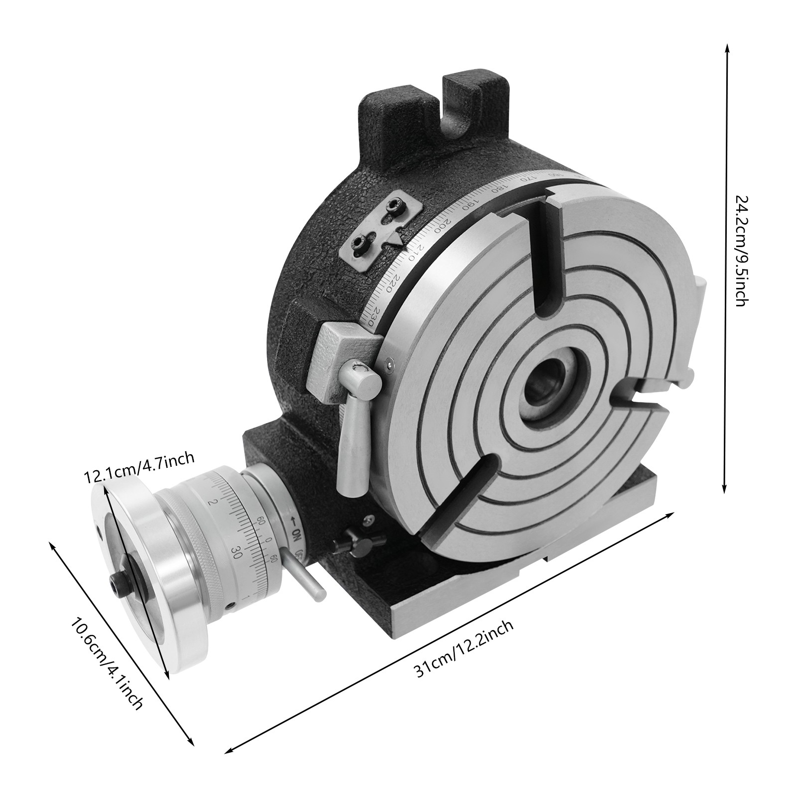 Horizontal Vertical Rotary Table 3-Slot Rotary Table 360° Rotary Adjustment