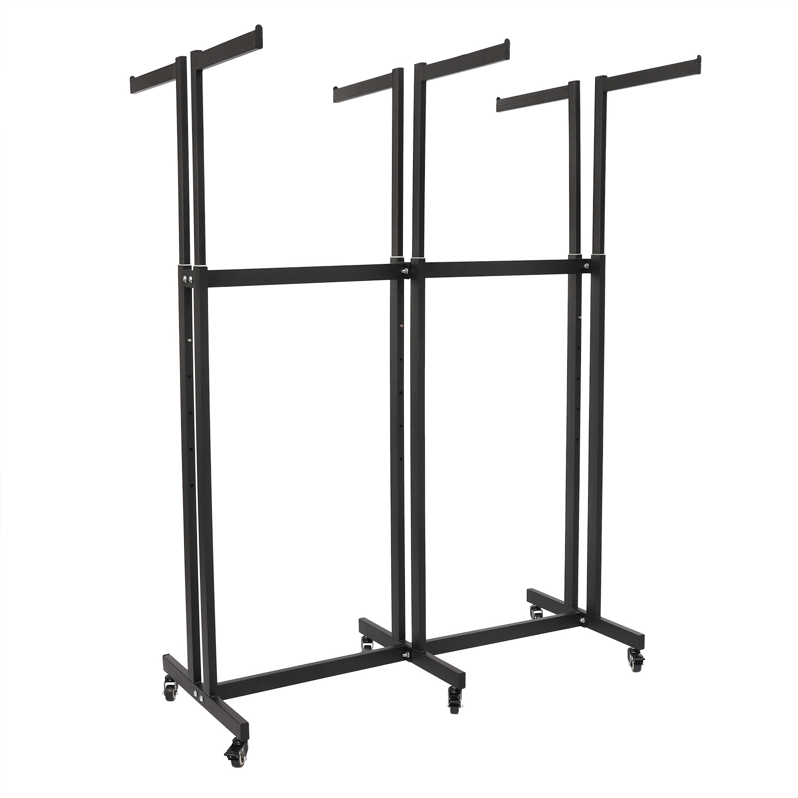 6 Arms Clothing Display Retail Rack Adjustable Floor Standing Metal Garment Rack