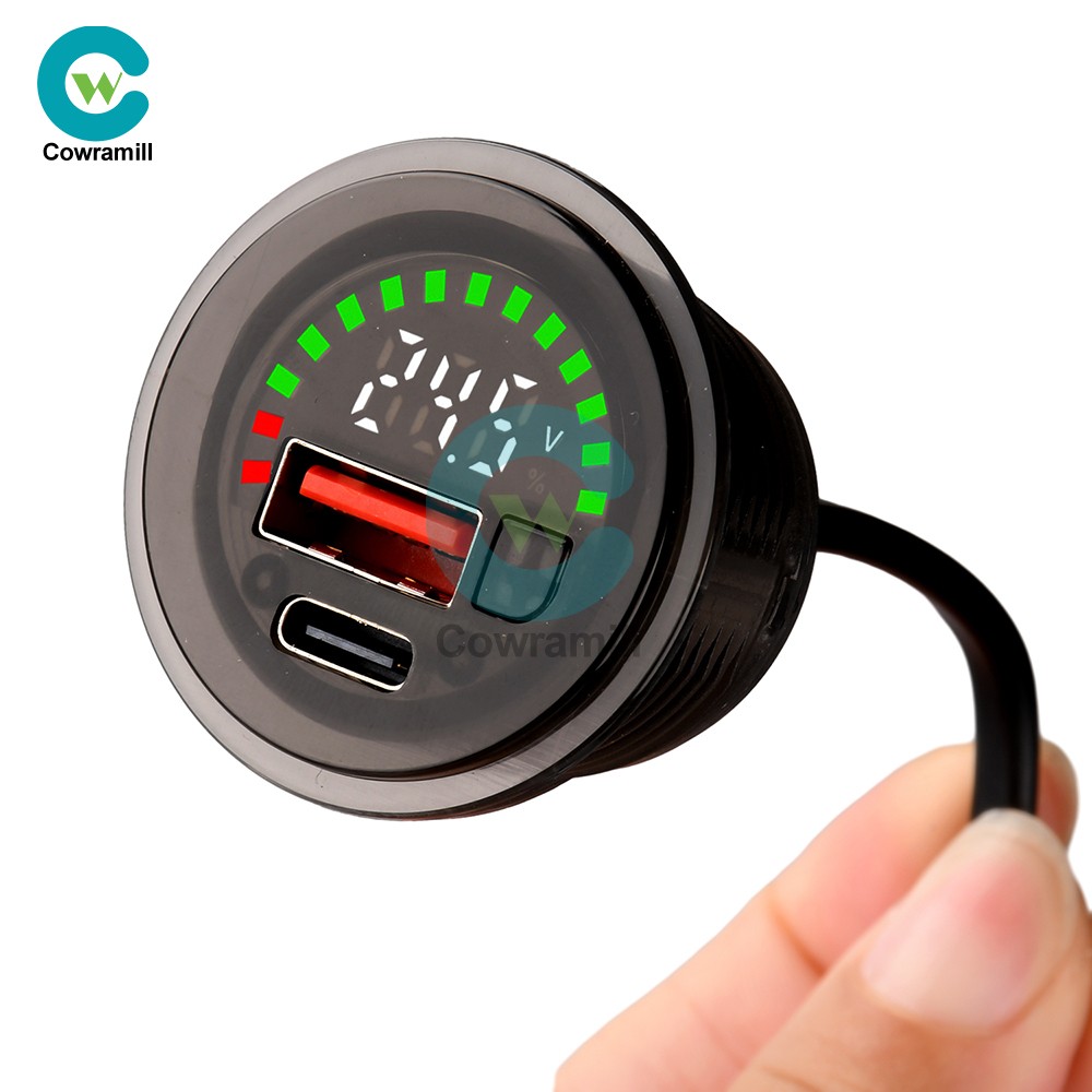 DC 7-30V Waterproof Digital Voltage Battery Capacity Level Indicator Voltmeter