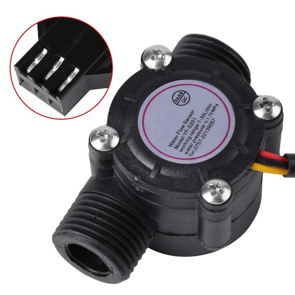 Flow Sensor DN15 G1/2 Hall Effect Water Flow Meter 130L/Min for Wa…