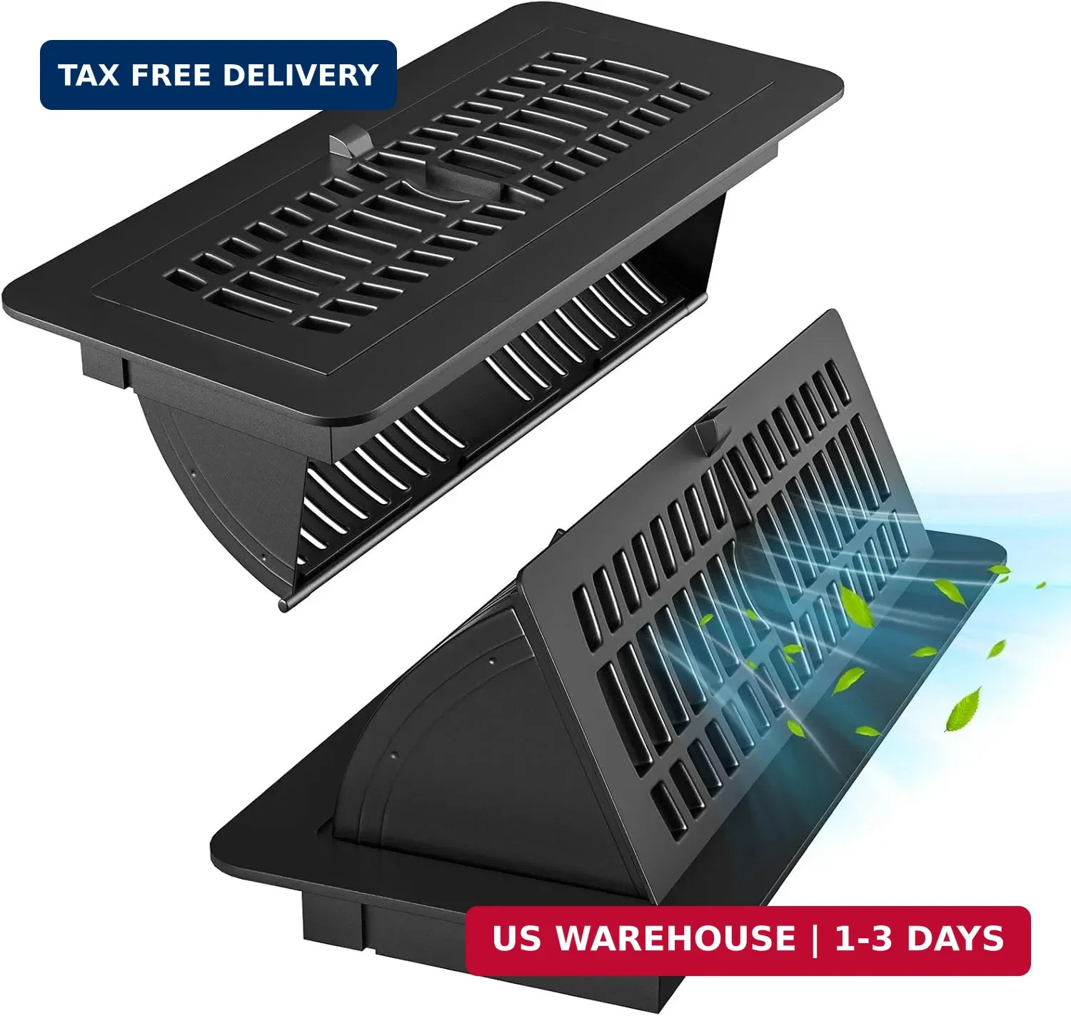 2 Pack Vent Deflectors & Floor Vent Covers for Home Floor 4 x 10 inch, Upgraded