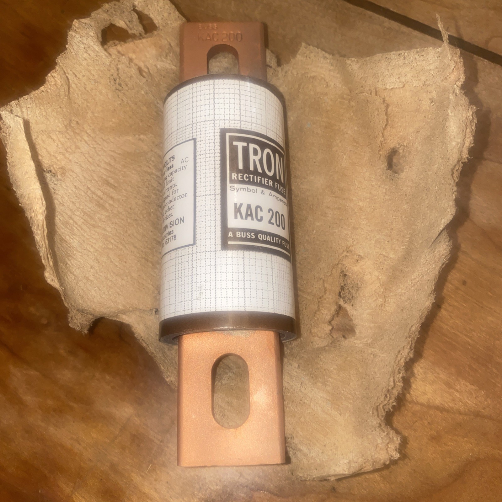 BUSS BUSSMANN TRON KAC 200 Rectifier Fuse 35 AMP 250V