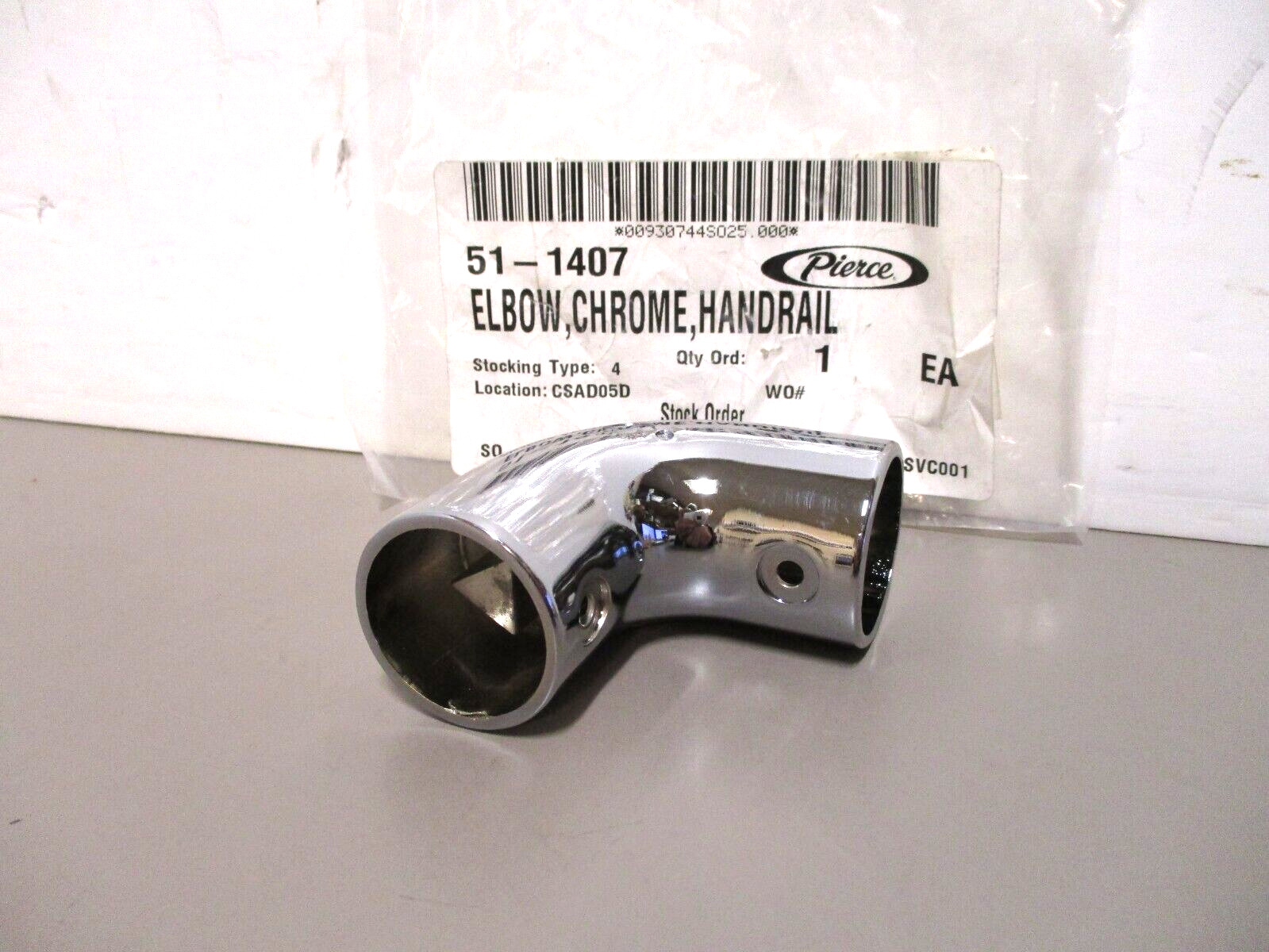 Pierce 51-1407 Chrome Handrail Elbow for 1-1/4″ Hand Grab Rail
