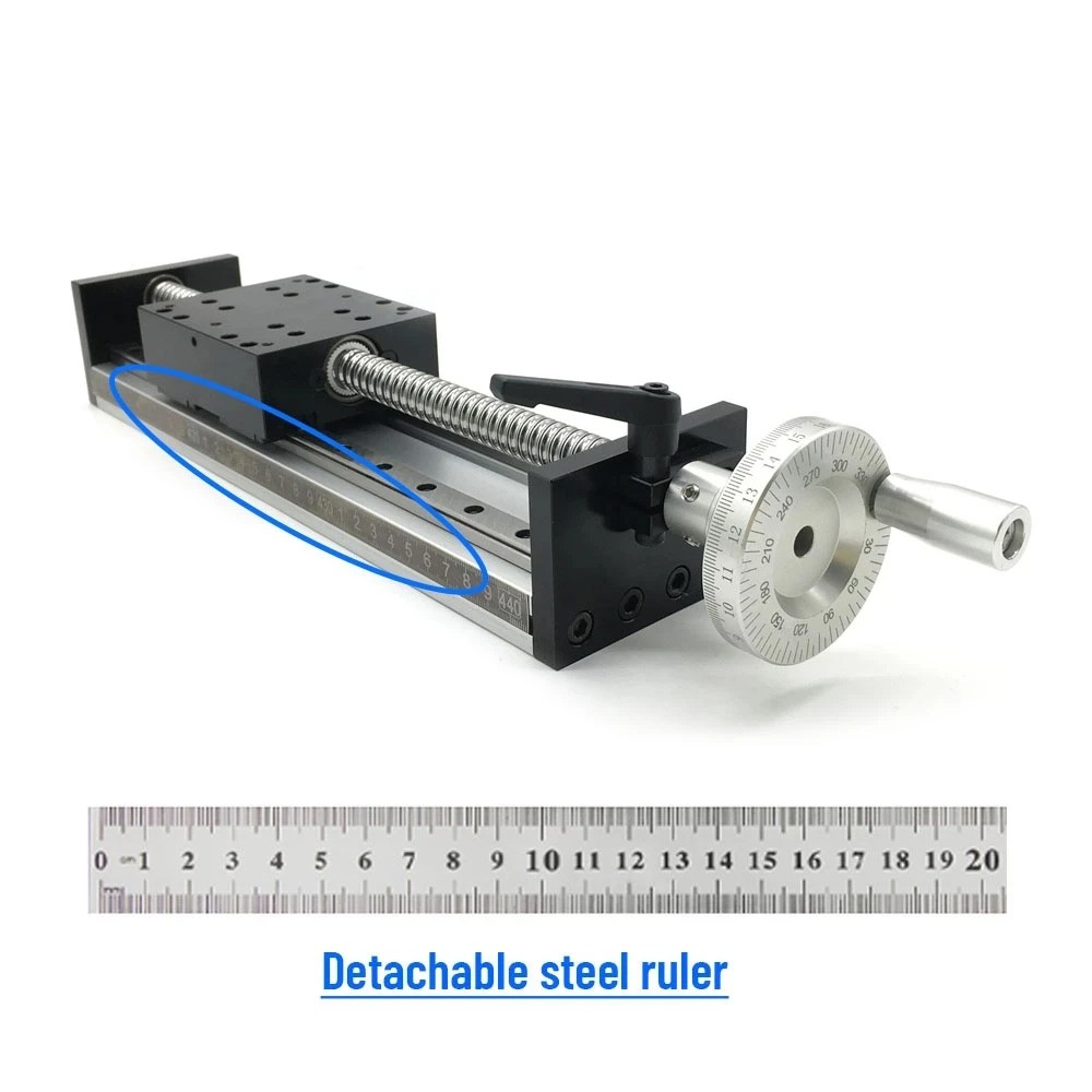 Manual 22-132lbs Ballscrew Linear Motion Stage Double Guides 12»CNC Slide Table