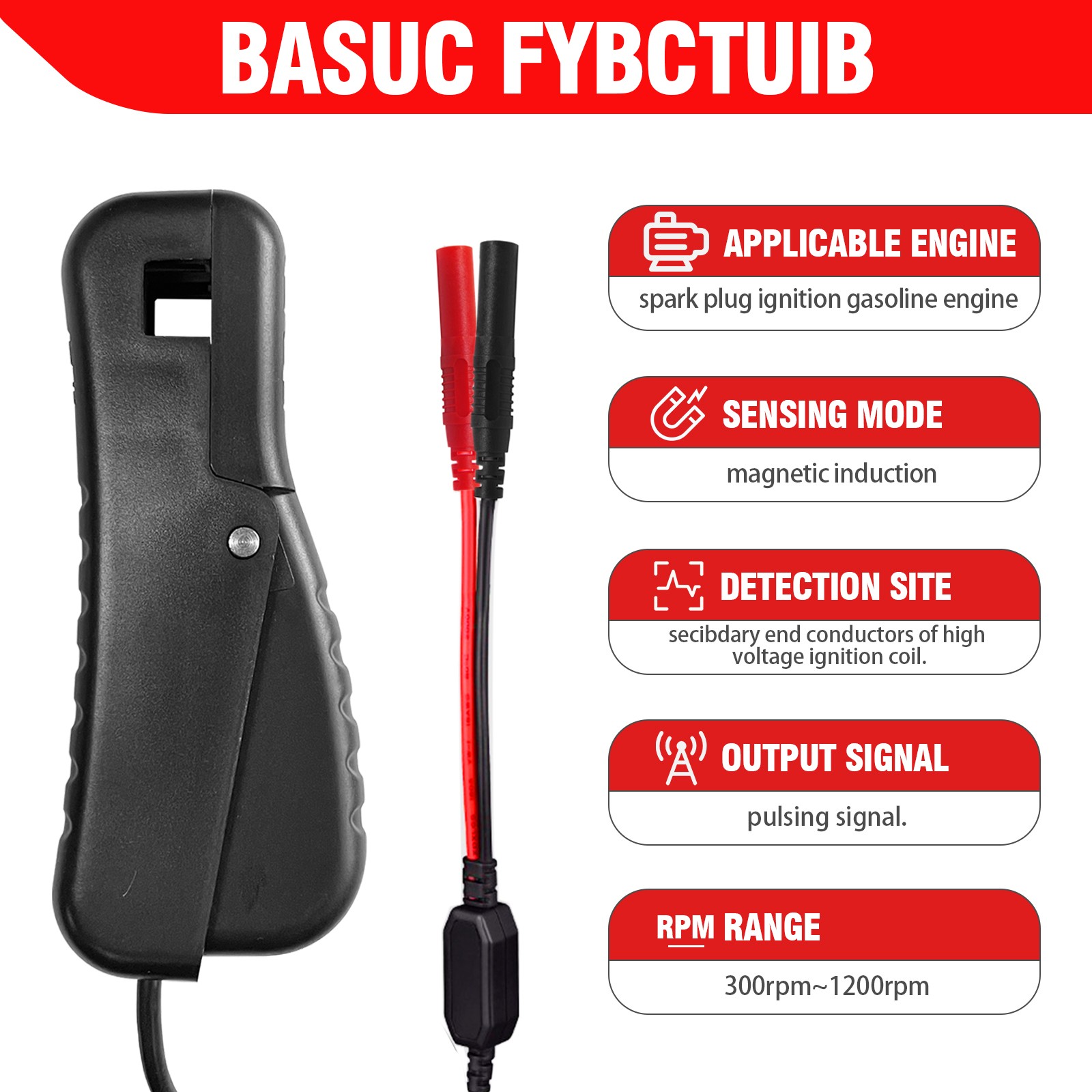 Automotive Multimeter RPM Dwell AC/DC Voltage Ohmmeter Temp Probe Car Diagnostic